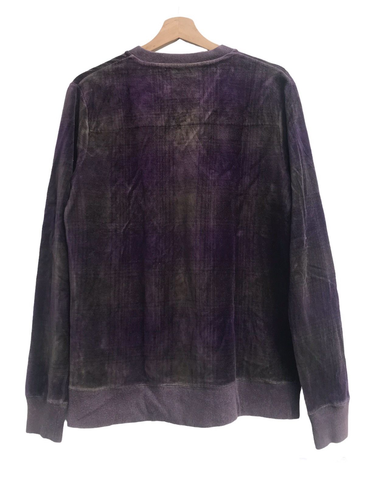 BEAUTY&YOUTH × United Arrows × Velour Plaid V Neck Velour Light Sweatshirt Size US M / EU 48-50 / 2 - 2 Thumbnail