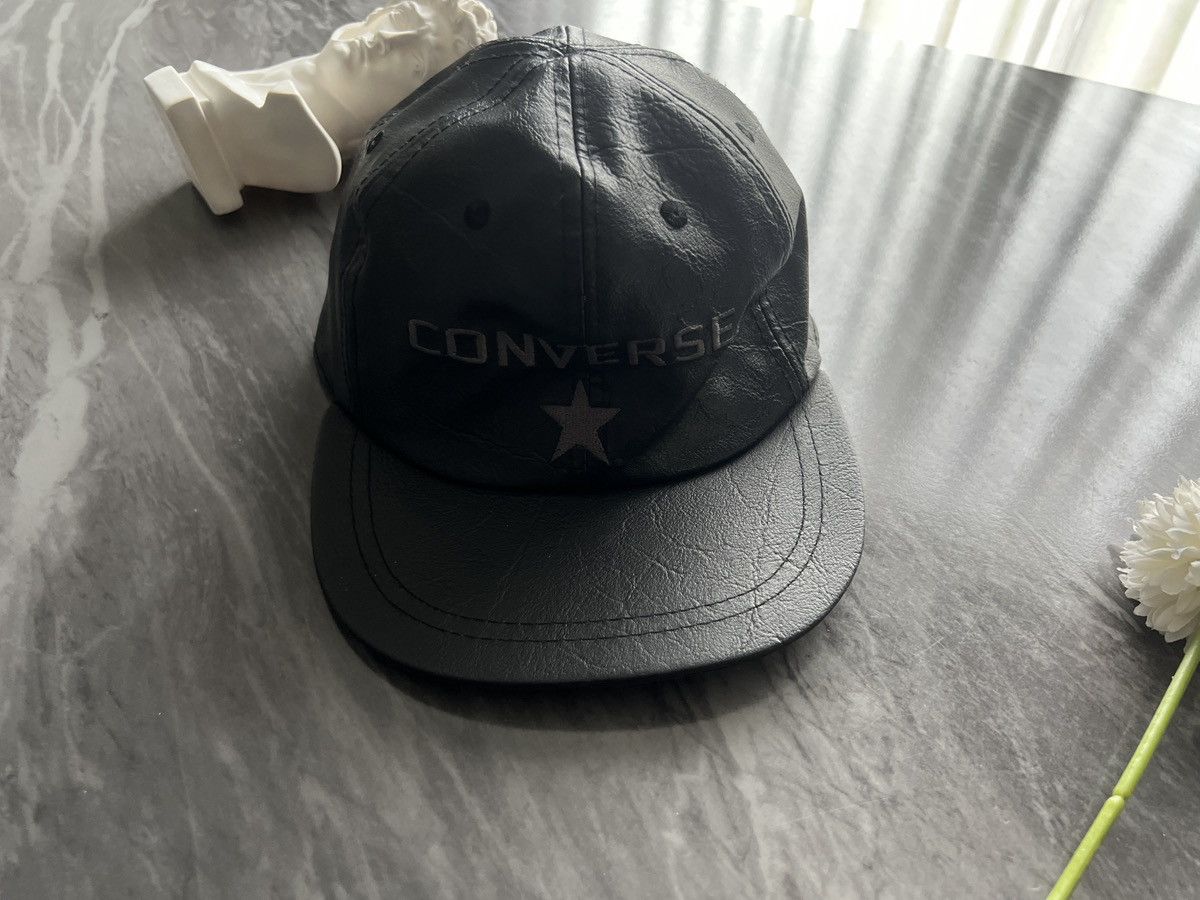 Converse Converse : Vintage Leather Black Cap Hat Size 56 Size ONE SIZE - 2 Thumbnail