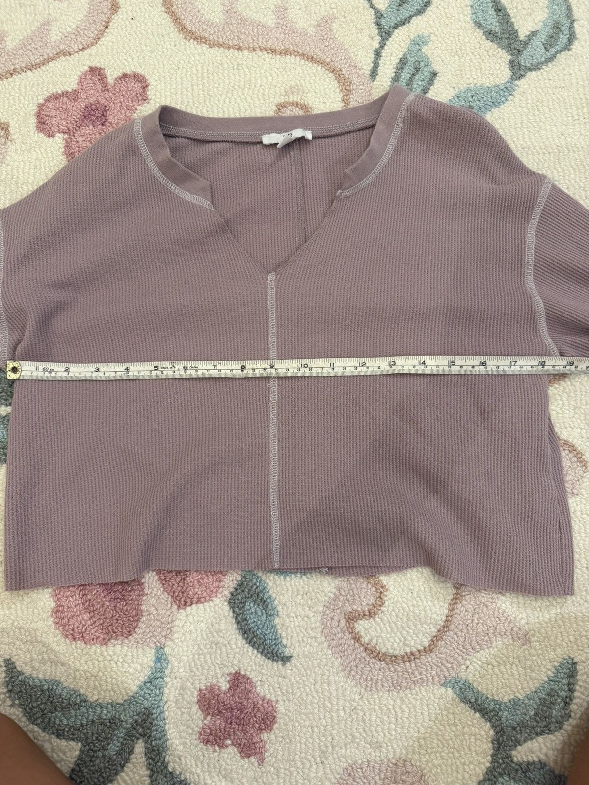 BP. Waffle Knit Mauve Long Sleeve Crop Top Y2K Cozy Aesthetic Size XS / US 0-2 / IT 36-38 - 10 Thumbnail