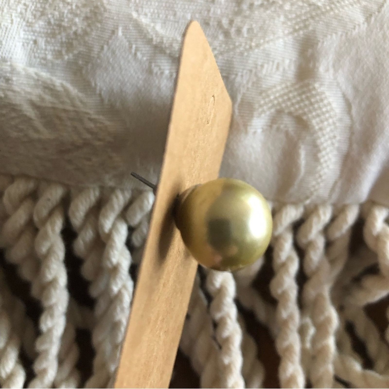 Vintage Vintage golden faux pearls pierced earrings Size ONE SIZE - 2 Thumbnail