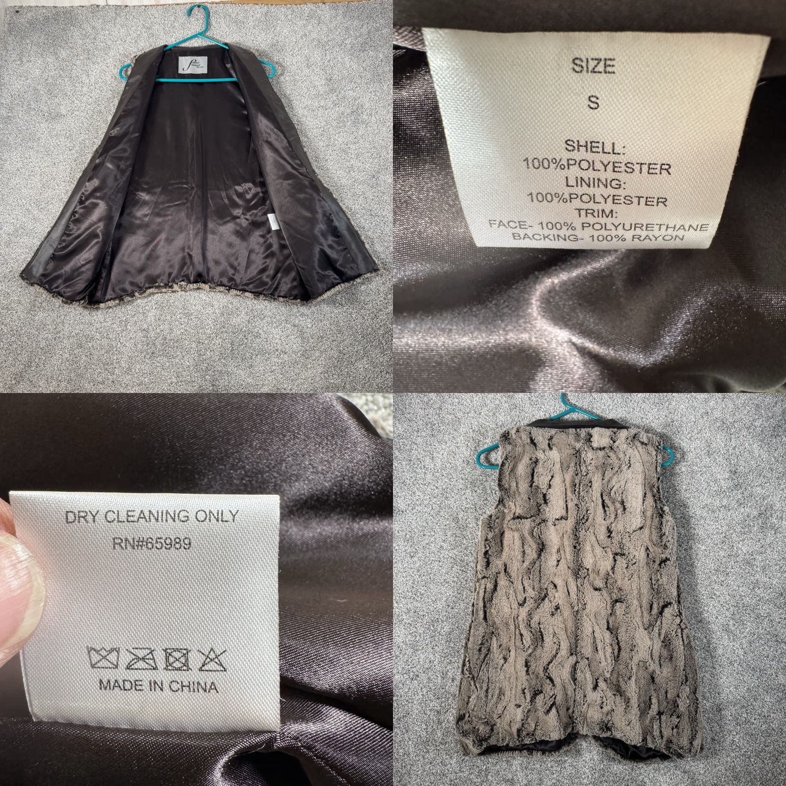 Vintage Faux Frenzi by Dena Faux Fur Vest S Women Brown Regular Size Small Boho Festival Cozy Indie Layering Lagenlook Vest Size S / US 4 / IT 40 - 8 Thumbnail