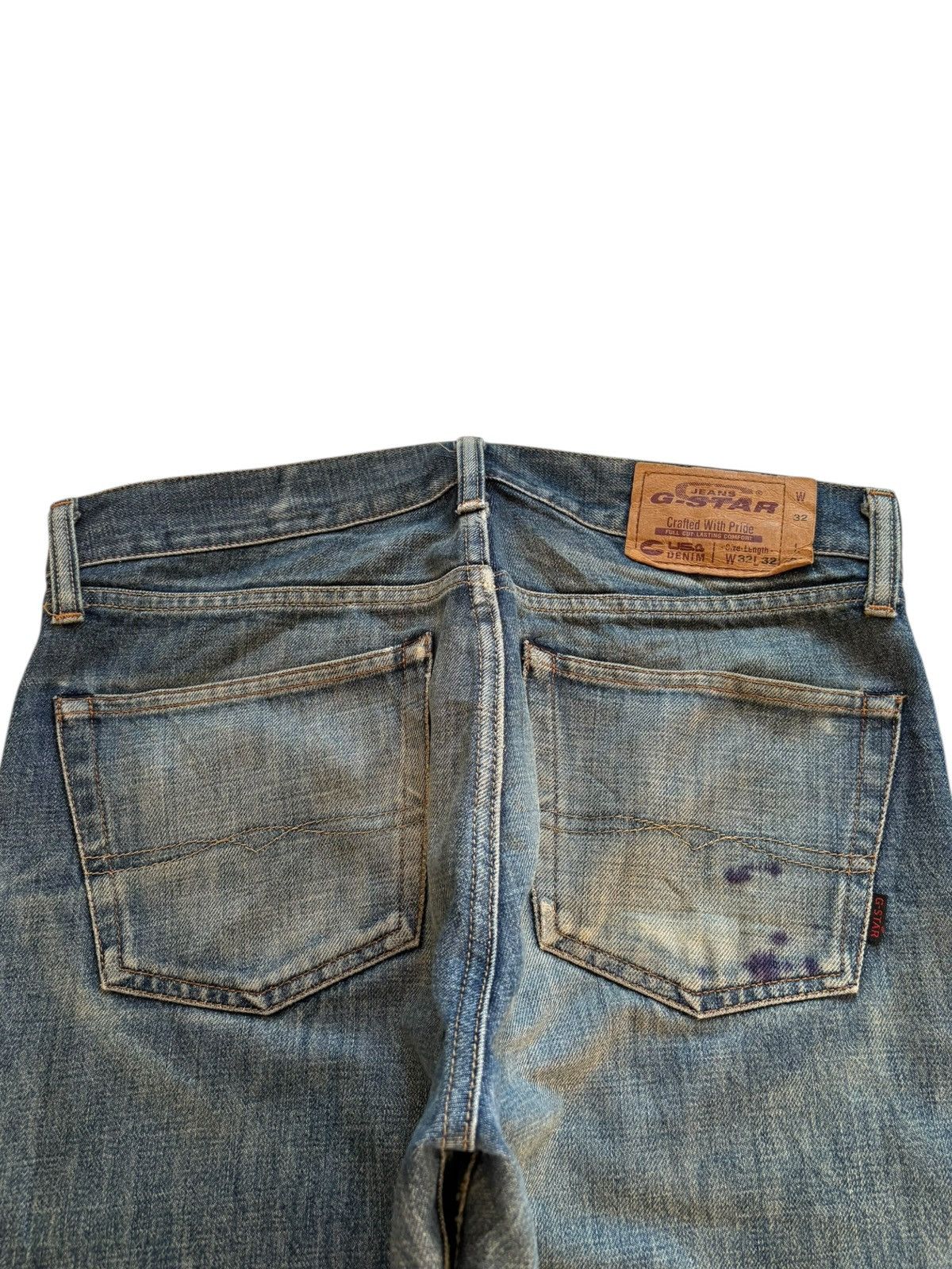 G-Star Vintage G Star Jean Button Fly Rusty Mud Wash Rip Loose Jean Size US 32 / EU 48 - 8 Thumbnail