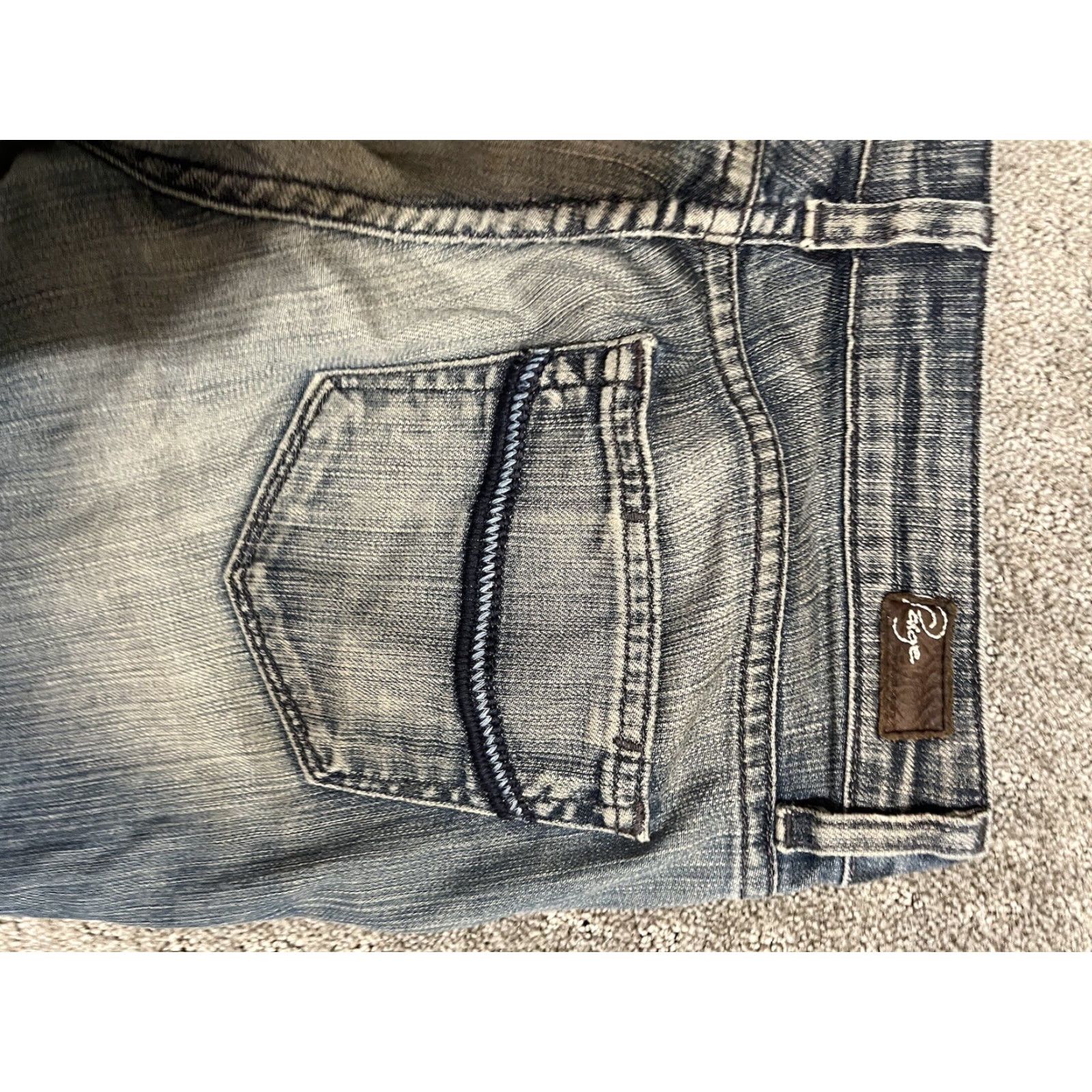 Paige Paige Jeans Womens Size 28 Hollywood Hills Low Rise Medium Wash Blue Denim Skinny Casual Pant Womens Regular 27in Inseam - Vintage? No Size 28" / US 6 / IT 42 - 5 Thumbnail