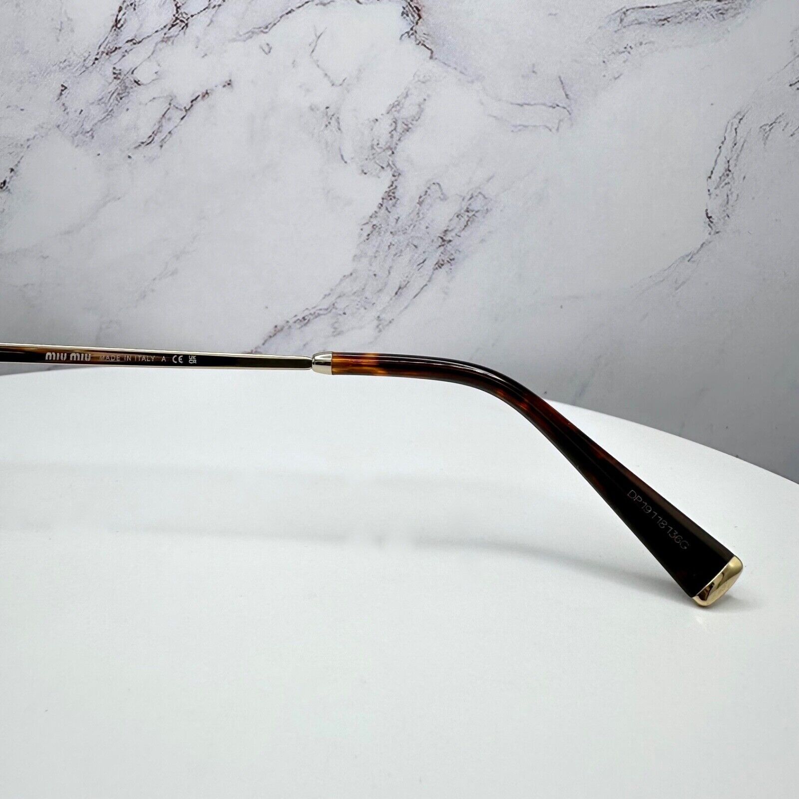 Miu Miu New MIU MIU Runway Hexagon Gold Metal Sunglasses Logo Size ONE SIZE - 7 Thumbnail