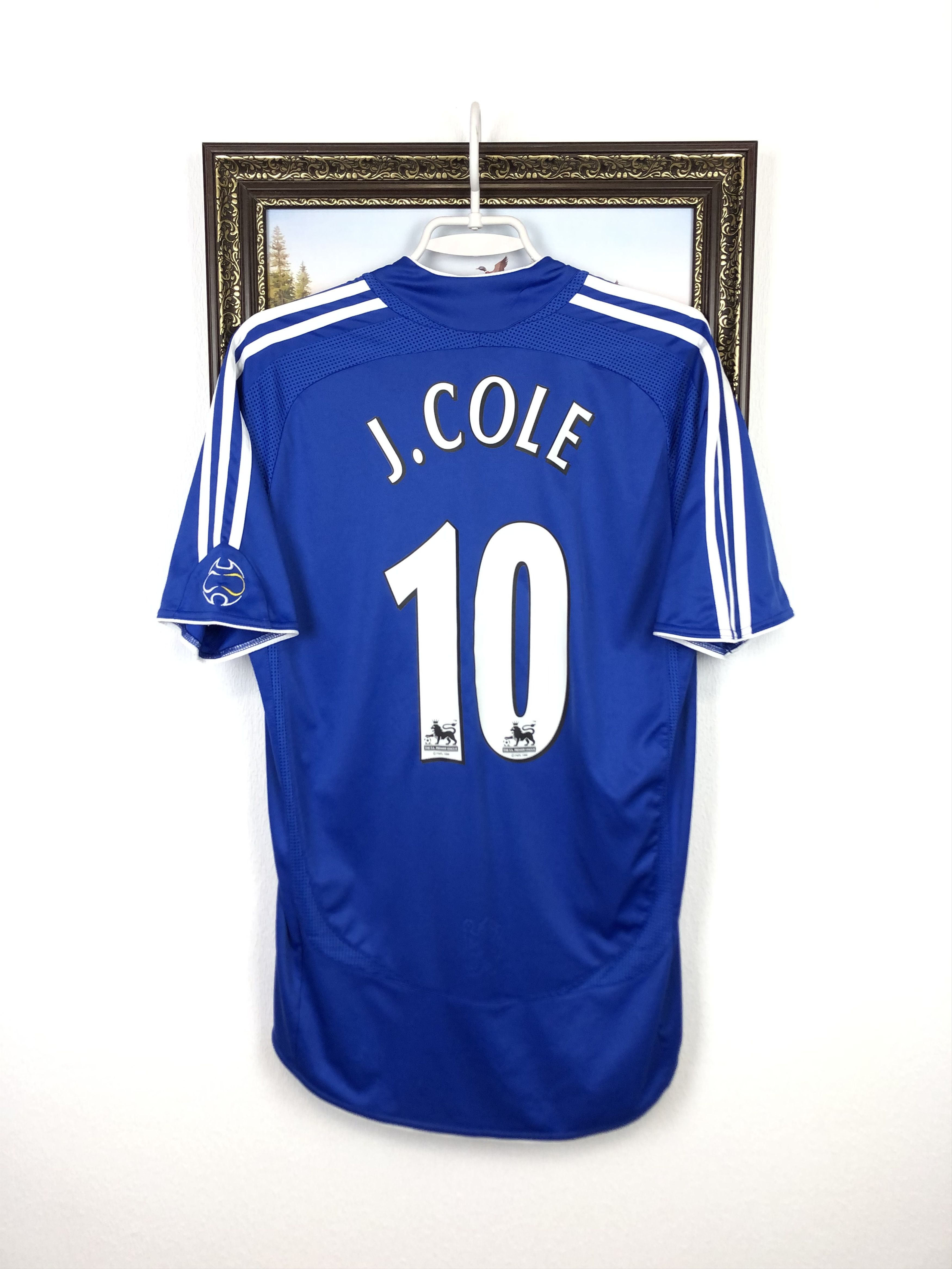 Adidas Chelsea football shirt 2006 Soccer Adidas #10 J. Cole Tee Size US S / EU 44-46 / 1 - 1 Thumbnail