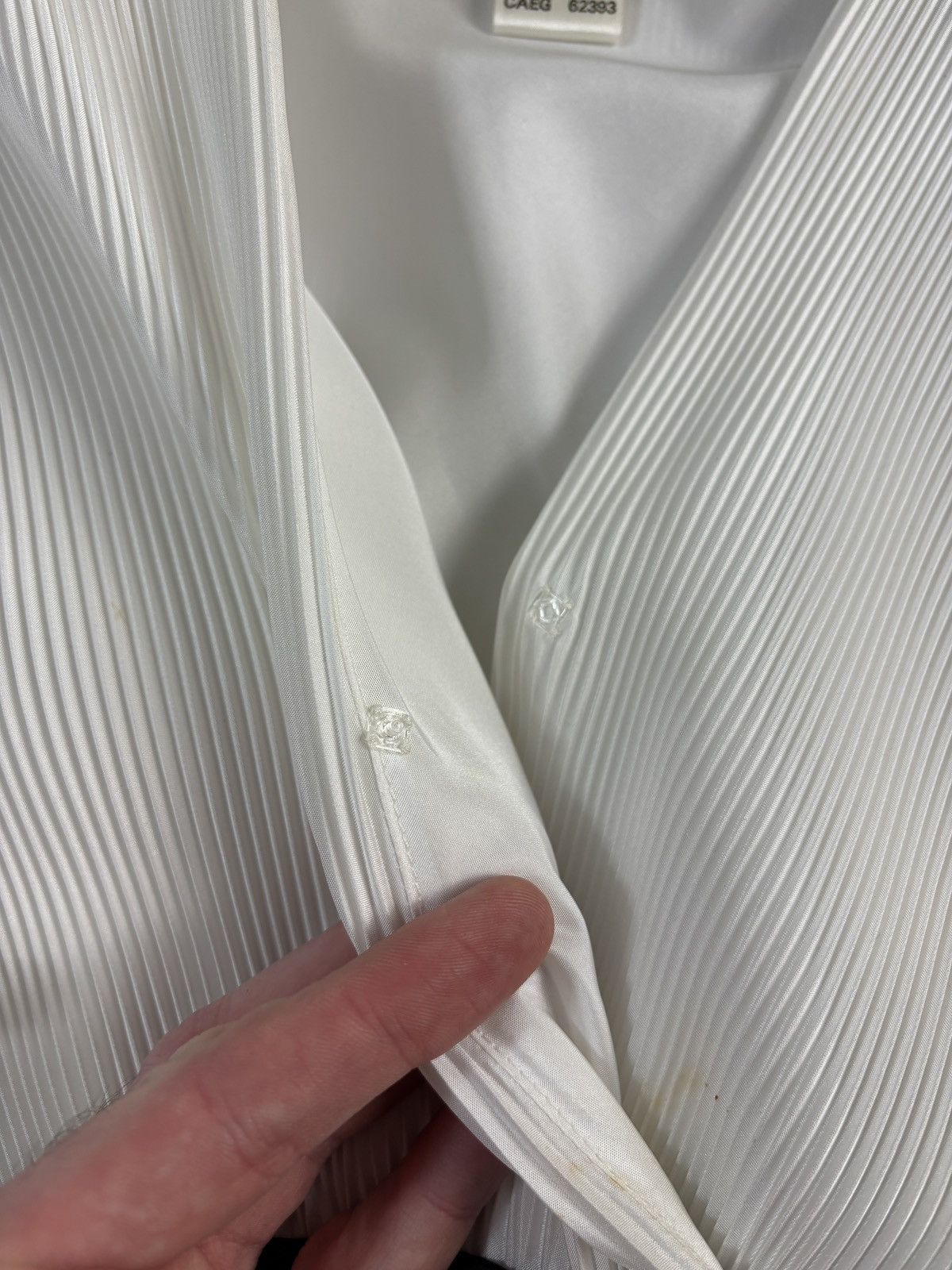 Japanese Brand × Other × Vintage 1980s Vintage Pleats Blouse Issey Miyake Style Ruffle Shirt Size XL / US 12-14 / IT 48-50 - 12 Thumbnail