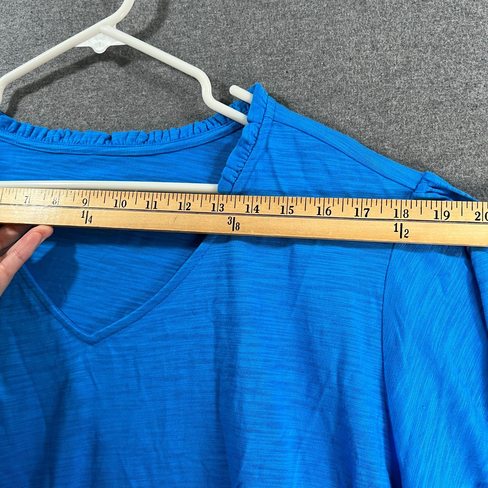 Other Belle by Kim Gravel Slub Knit Flirty Tee Ocean Reef Size 4X Size 4XL / US 24-26 - 6 Thumbnail