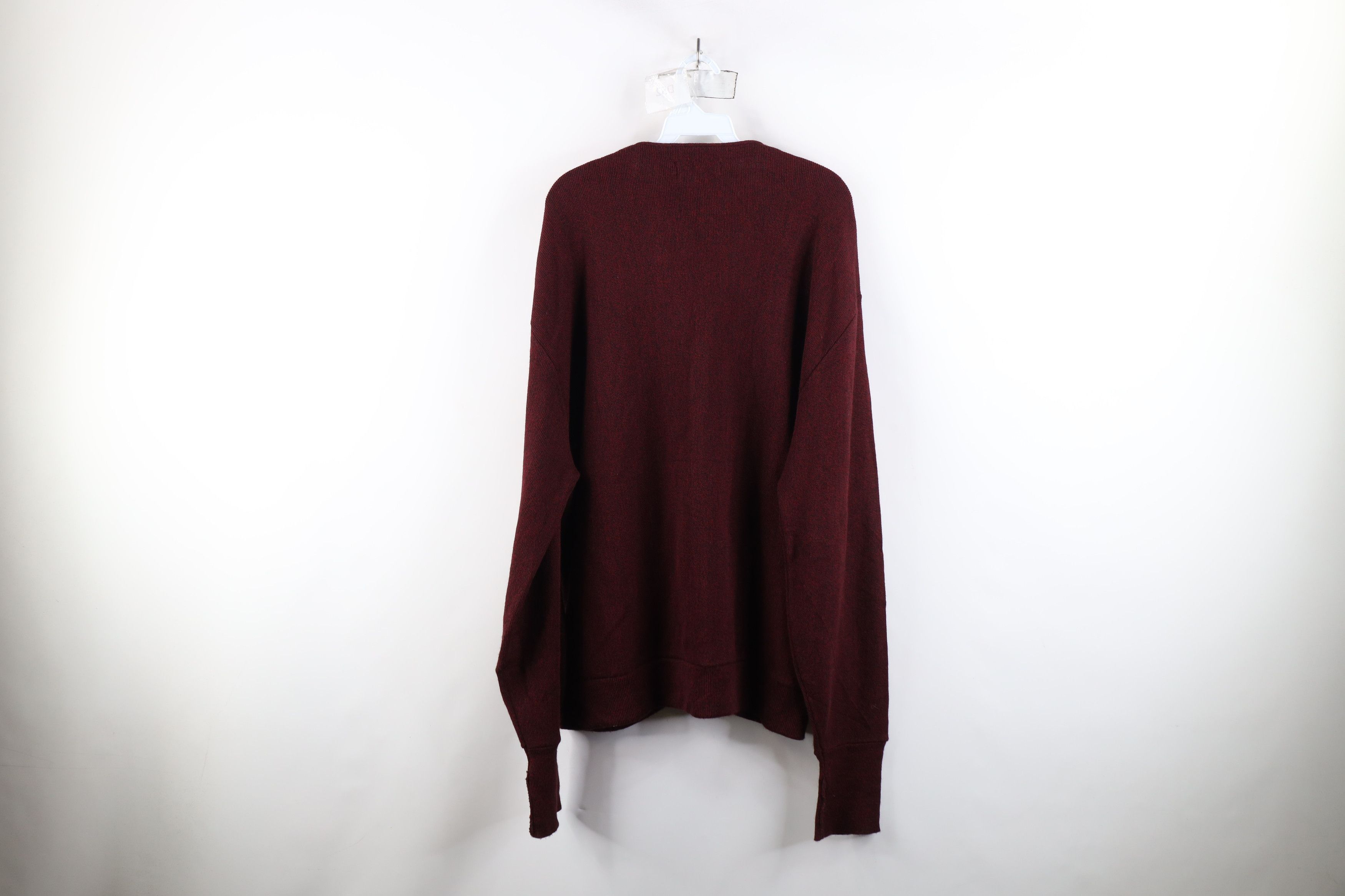 Vintage Vintage 90s Streetwear Cardigan Sweater Heather Red USA Size US XL / EU 56 / 4 - 9 Thumbnail