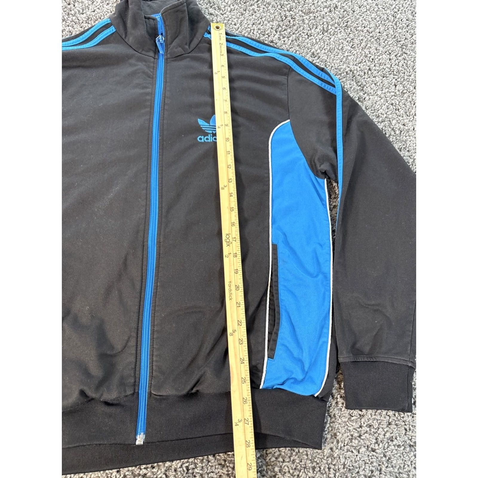 Adidas Adidas Trefoil Jacket Men L Black 3 Stripe Track Logo Full Zip Racing Embroidered Size US L / EU 52-54 / 3 - 2 Thumbnail