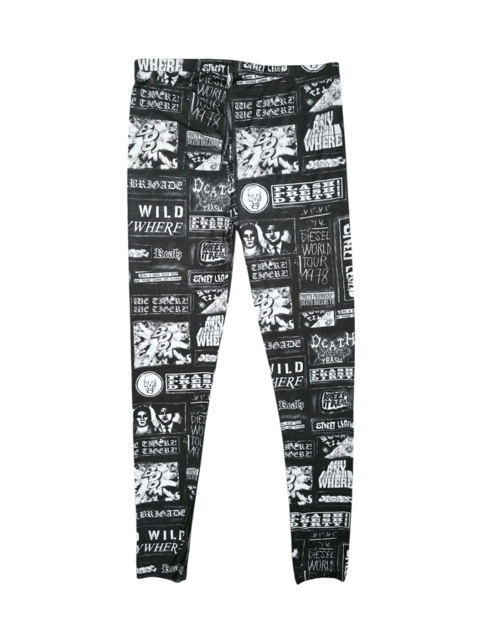 Diesel Black Printed Leggings Diesel Size 27" / US 4 / IT 40 - 2 Thumbnail
