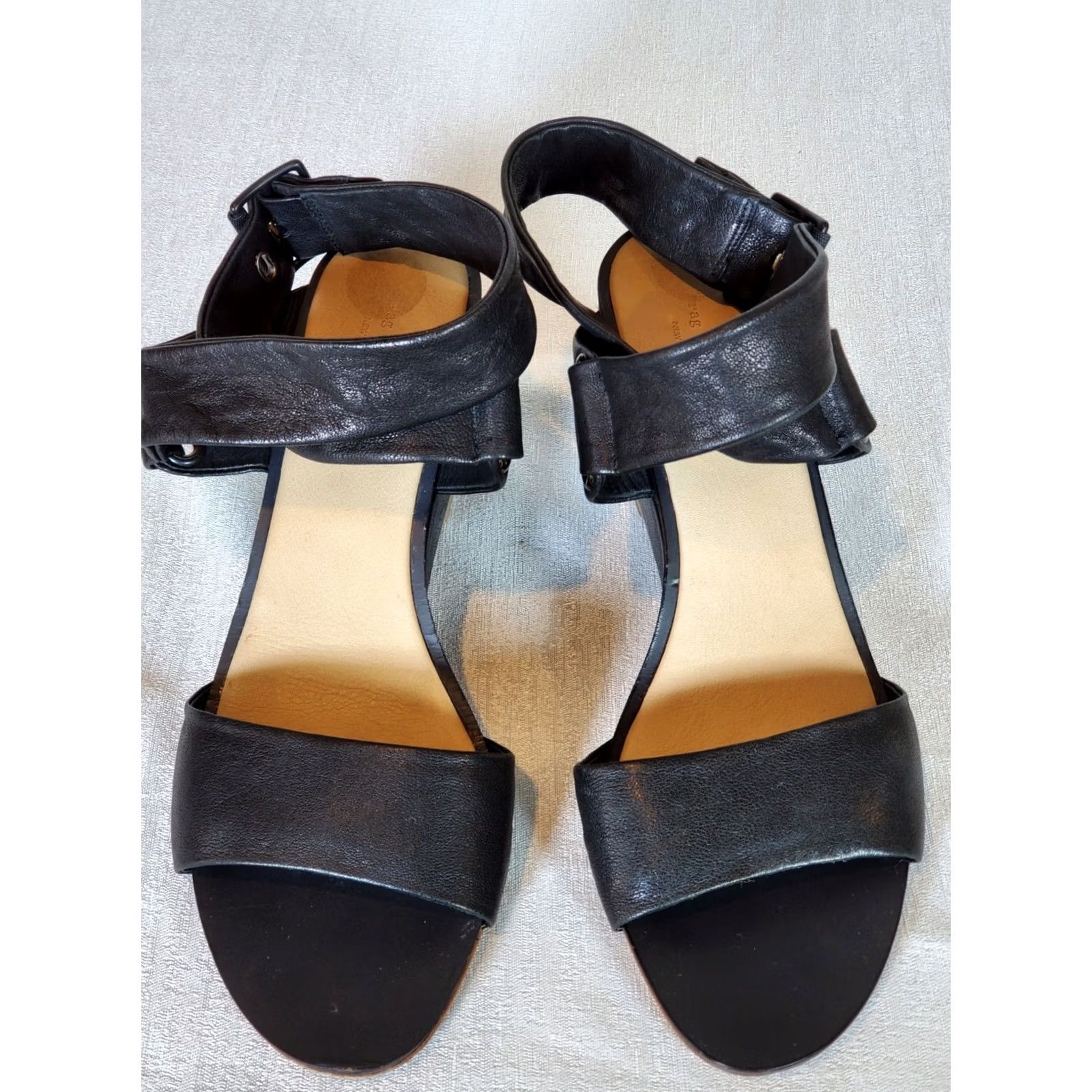 Rag & Bone Rag & Bone Damien Wedge Sandals Black Leather Made in Italy Women's US 10.5 EU 41 Strappy Buckle Open Toe Size US 11 / IT 41 - 4 Thumbnail