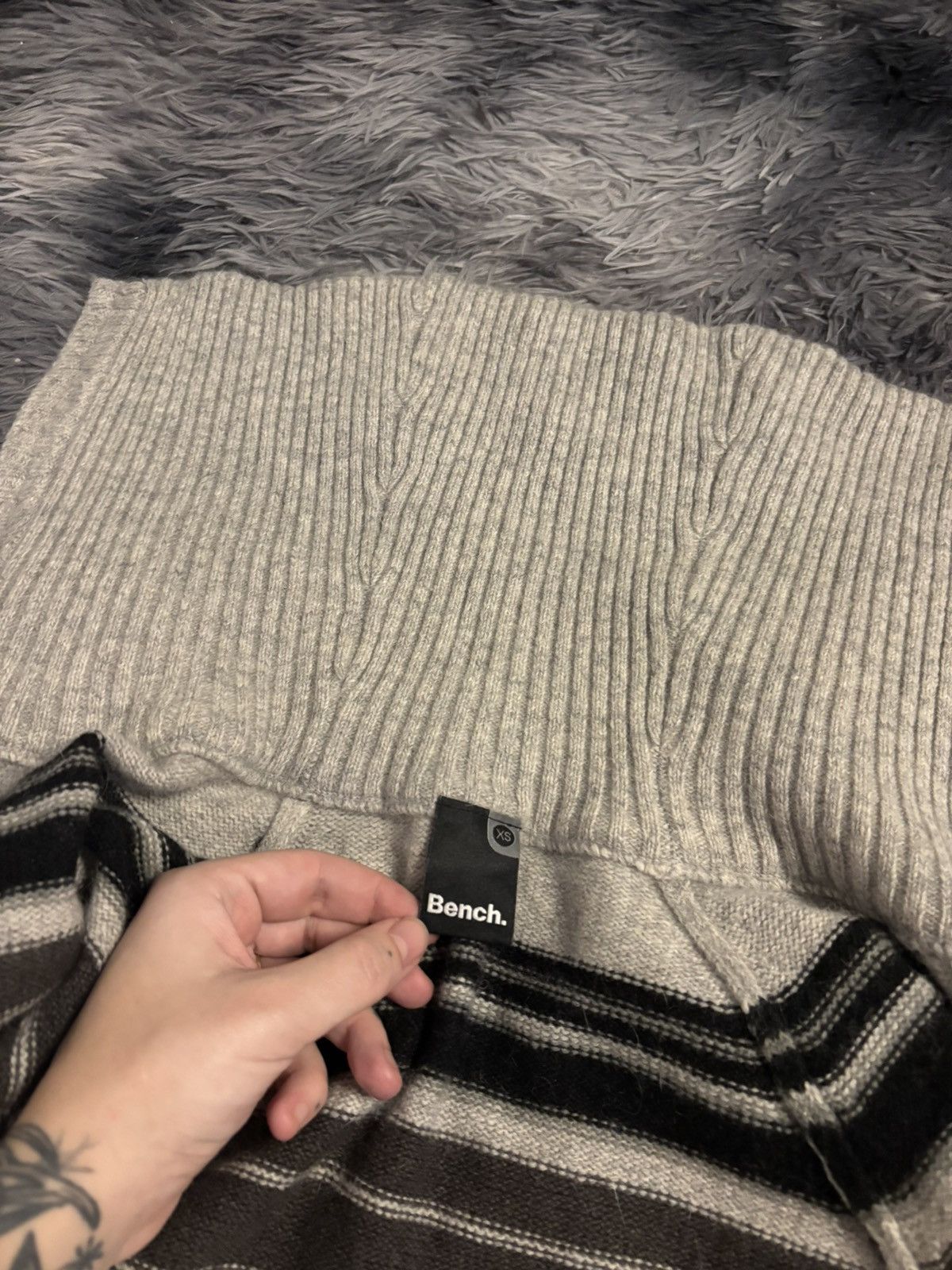 Bench × Vintage Vintage striped sweater/dress amazing beautiful natural wool Size XS / US 0-2 / IT 36-38 - 18 Thumbnail