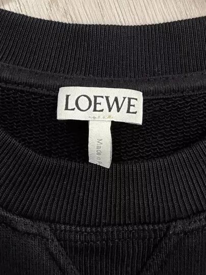 Loewe LOEWE Black embroidered Logo round neck hoodie Size S / US 4 / IT 40 - 5 Thumbnail