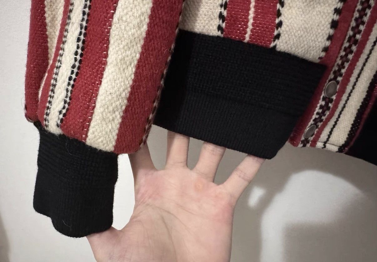 Saint Laurent Paris SLP) 18SS Wool Vertical Stripe Red/White Varsity Jacket Size US M / EU 48-50 / 2 - 4 Thumbnail