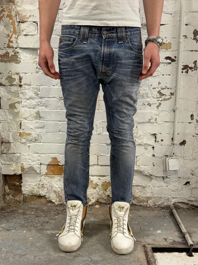 John Galliano AW2011 Galliano Blue Denim Distressed Jeans Size US 31 - 2 Thumbnail