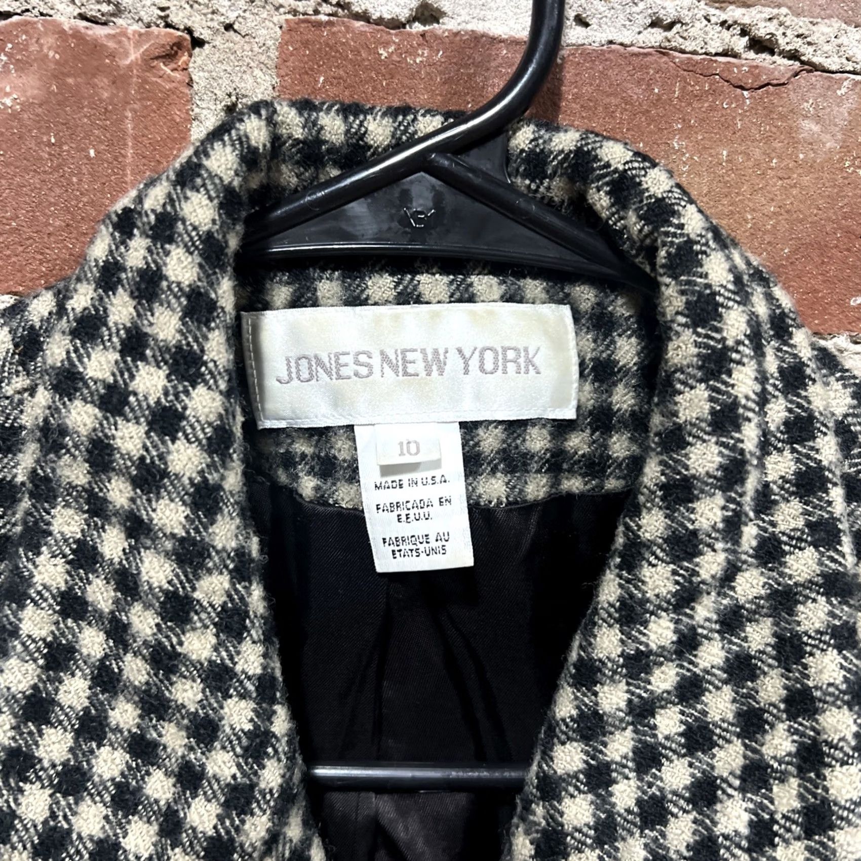 Jones New York VINTAGE Jones New York Tartan Plaid Jacket Blazer Wool Blend Womens 10 Black Plaid Jacket Womens 10 Regular Mens Womens Size L / US 10 / IT 46 - 2 Thumbnail