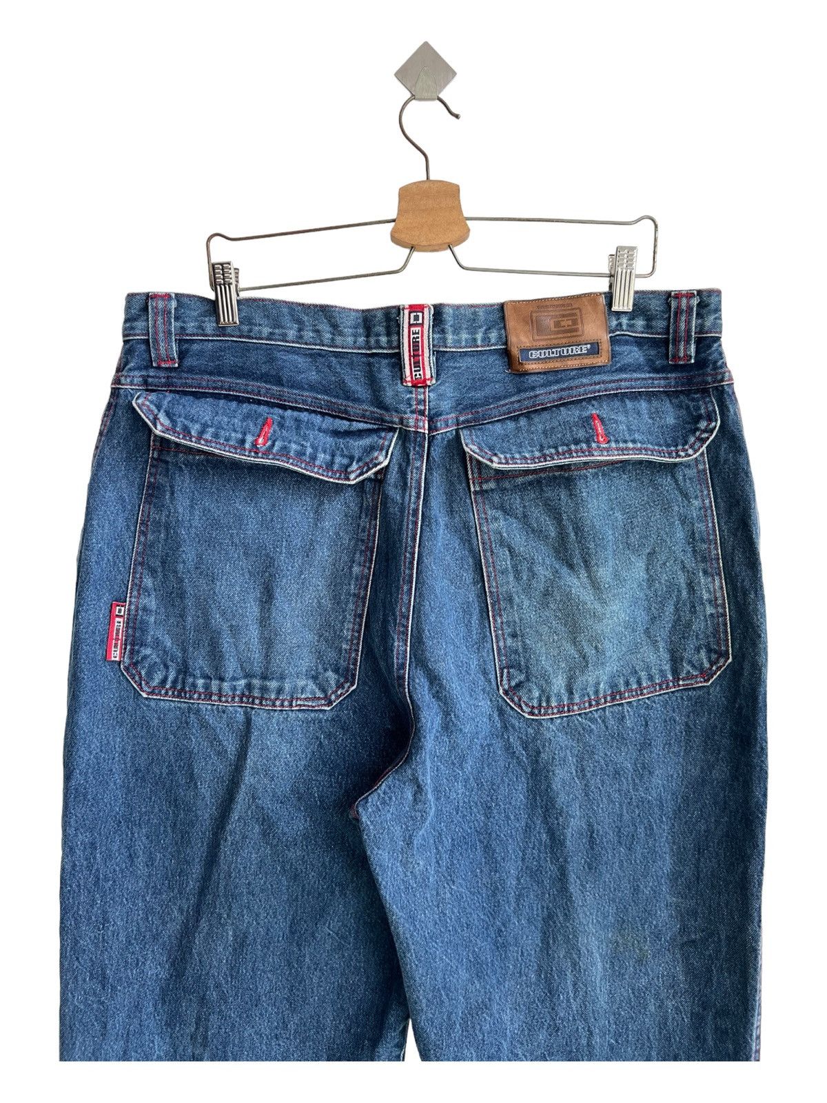 Fubu × JNCO Y2K JNCO Style Culture Big Pockets Baggy HipHop Jeans Denim Size US 38 / EU 54 - 4 Thumbnail