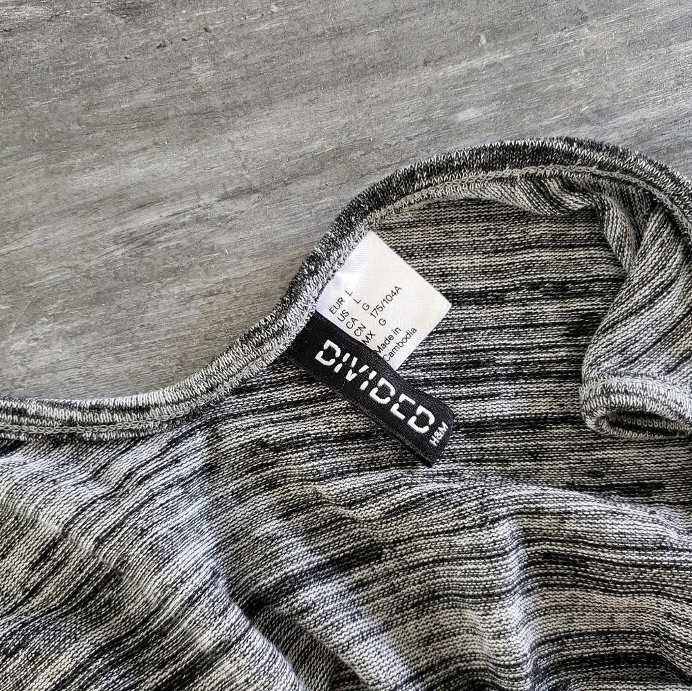Divided Grey Black Heathered Divided Cropped Cami Size L / US 10 / IT 46 - 3 Thumbnail