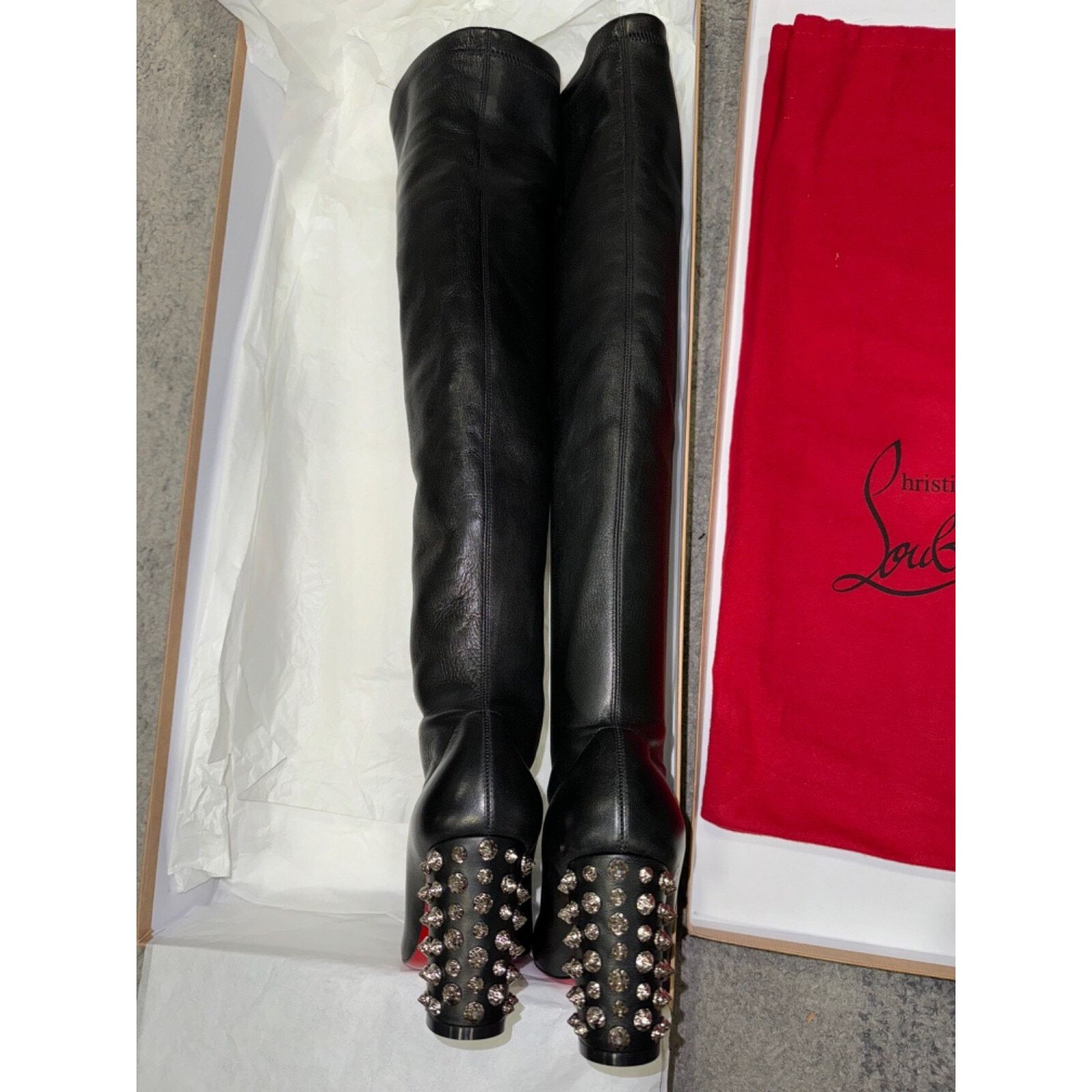 Christian Louboutin Christian Louboutin Study Stretch 85 Black Nappa Leather Size US 6 / IT 36 - 12 Thumbnail