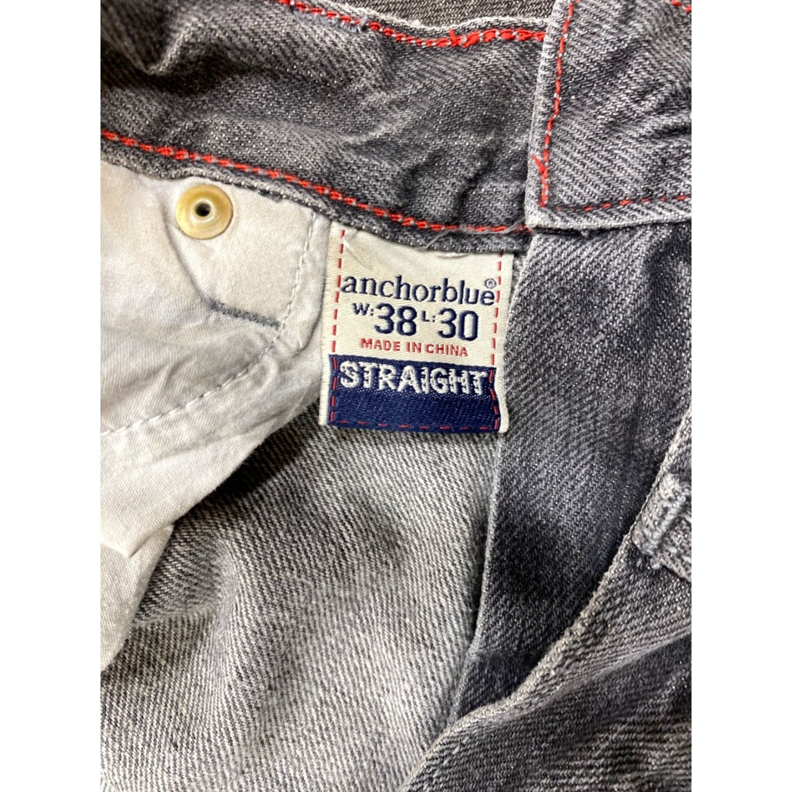 Anchor Blue VINTAGE Anchor Blue Jeans Straight Leg Black Denim 38x28 Men Size US 38 / EU 54 - 6 Thumbnail