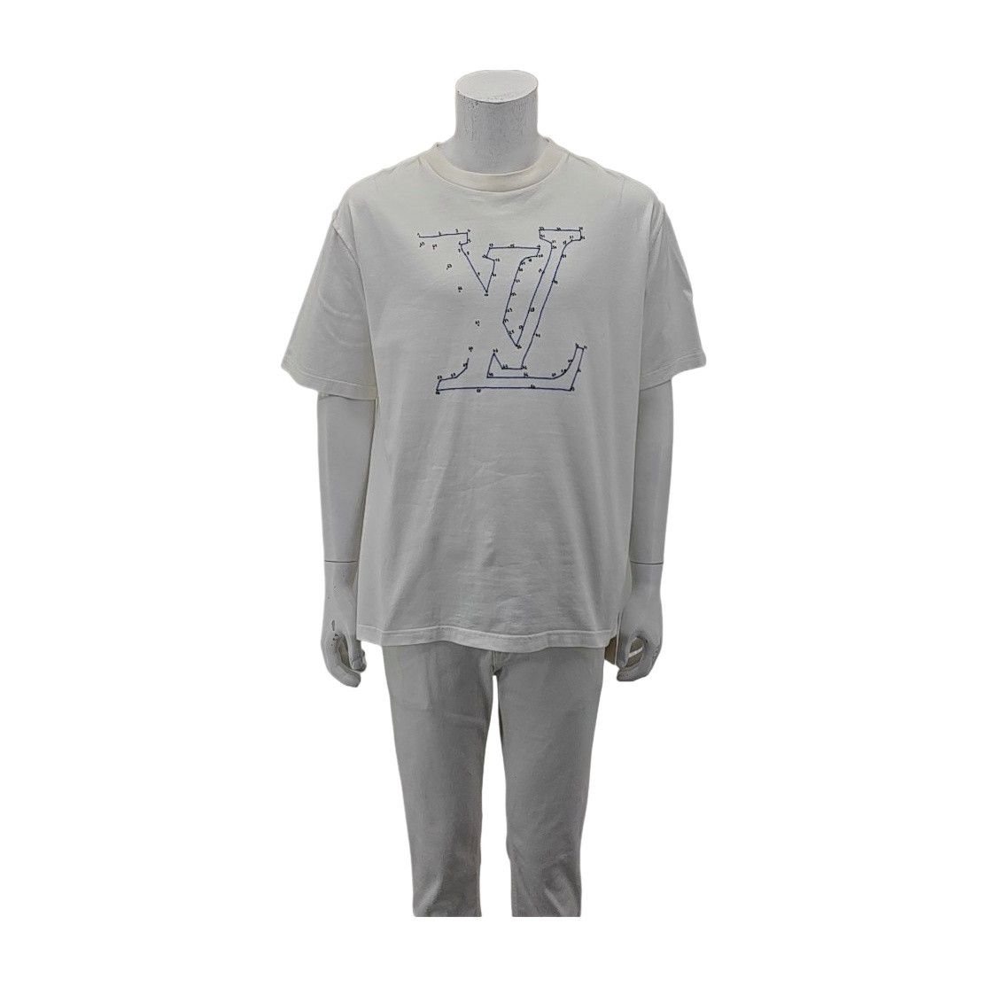 Louis Vuitton Louis Vuitton LV Stitch Graphic Logo T-Shirt XXL Size US XXL / EU 58 / 5 - 1 Thumbnail