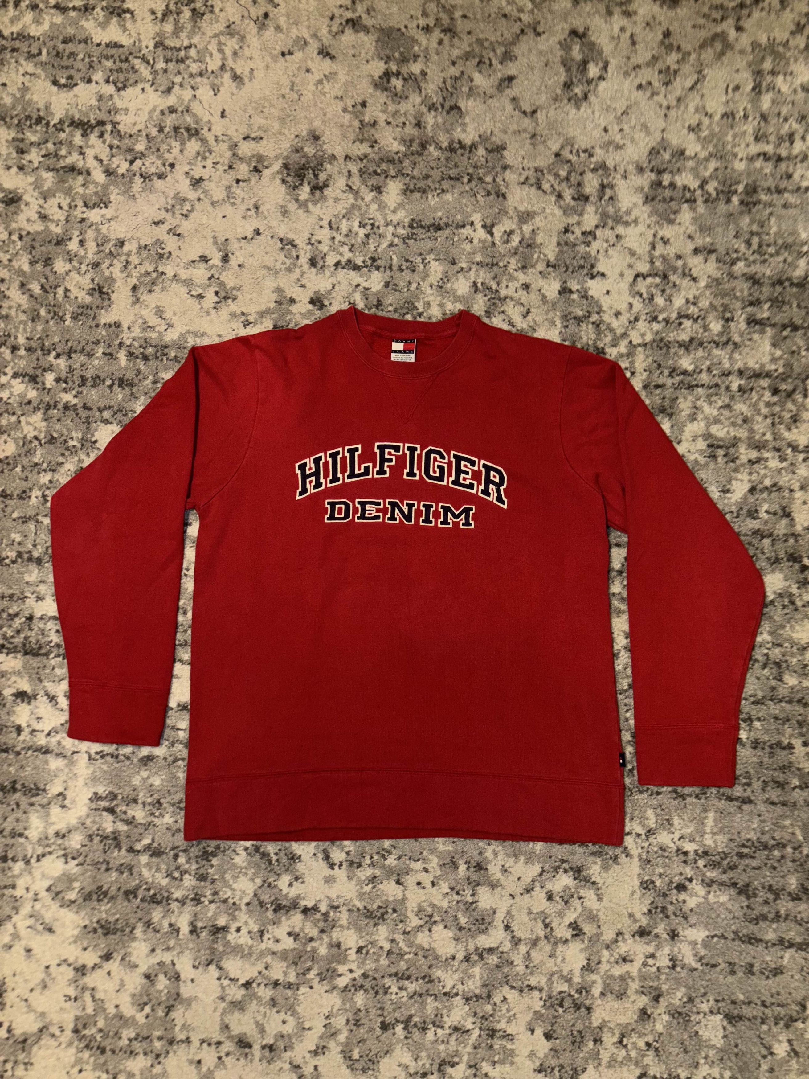 Tommy Hilfiger 90s Tommy Hilfiger Denim Sweatshirt Size US M / EU 48-50 / 2 - 1 Thumbnail