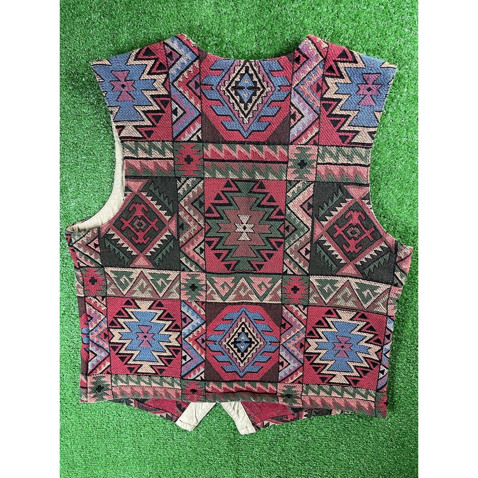 Orvis Vintage 90s Orvis Cotton Ralph Aztec Knit Medium Vest USA Size US M / EU 48-50 / 2 - 3 Thumbnail