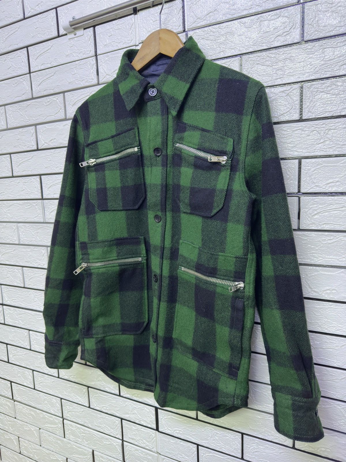 Maison Kitsune Maison Kitsune Wool Flannel Jacket Cargo Pocket Size US S / EU 44-46 / 1 - 3 Thumbnail