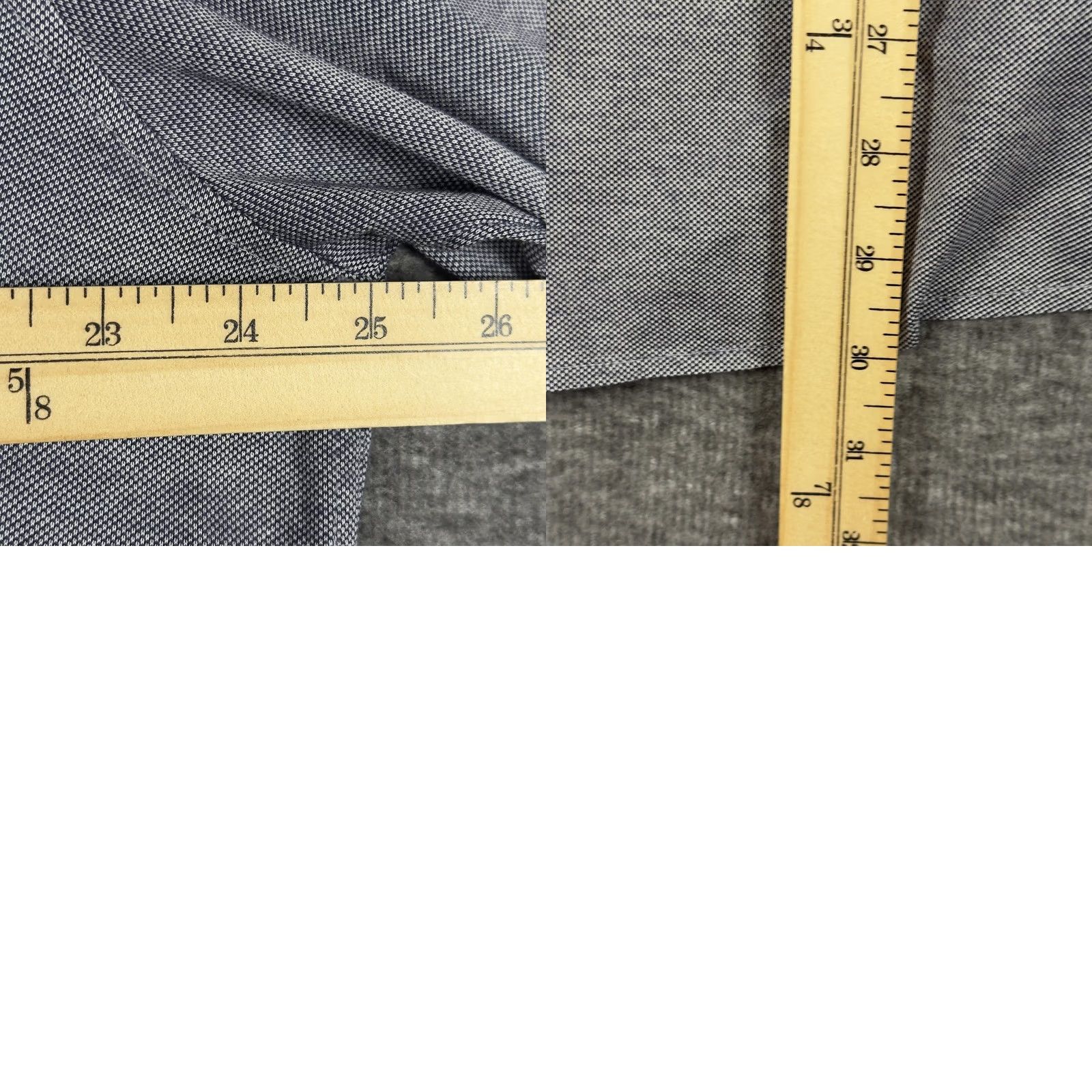 Faconnable Faconnable Shirt Mens 2XL Gray Long Sleeve Button Down Cotton Panama Weave Club Size US XXL / EU 58 / 5 - 8 Thumbnail