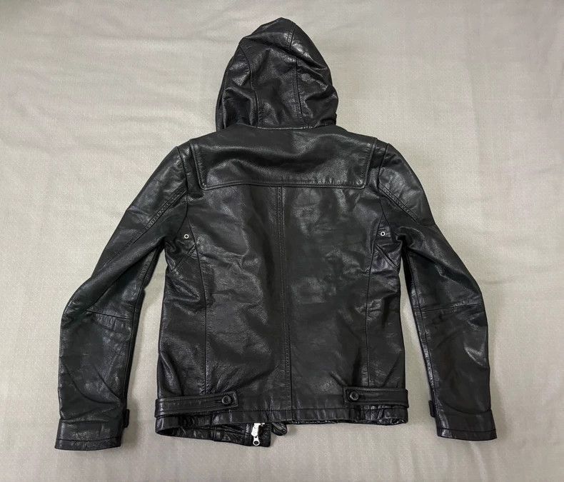 Yohji Yamamoto Vintage Hooded Black Leather Jacket-2506 Size M / US 6-8 / IT 42-44 - 6 Thumbnail