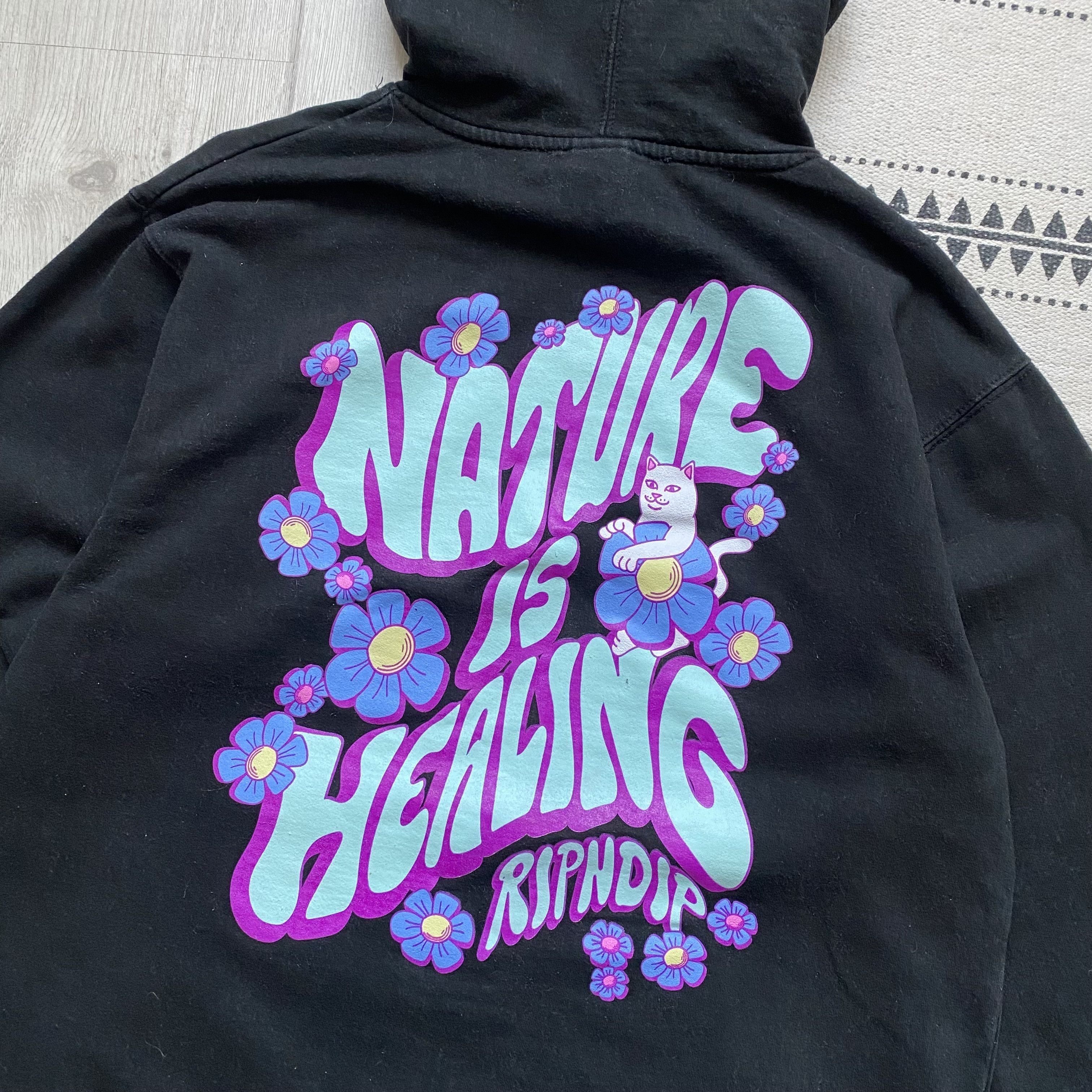 RIPNDIP Vintage Ripndip Logo Black Hoodie Cats art print Size US M / EU 48-50 / 2 - 10 Thumbnail