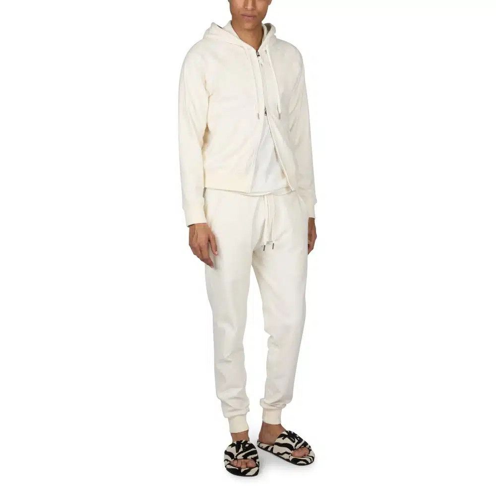 Tom Ford o1loc1c1024 JAL003 Towelling Sweatpants in White Size US 32 / EU 48 - 2 Thumbnail