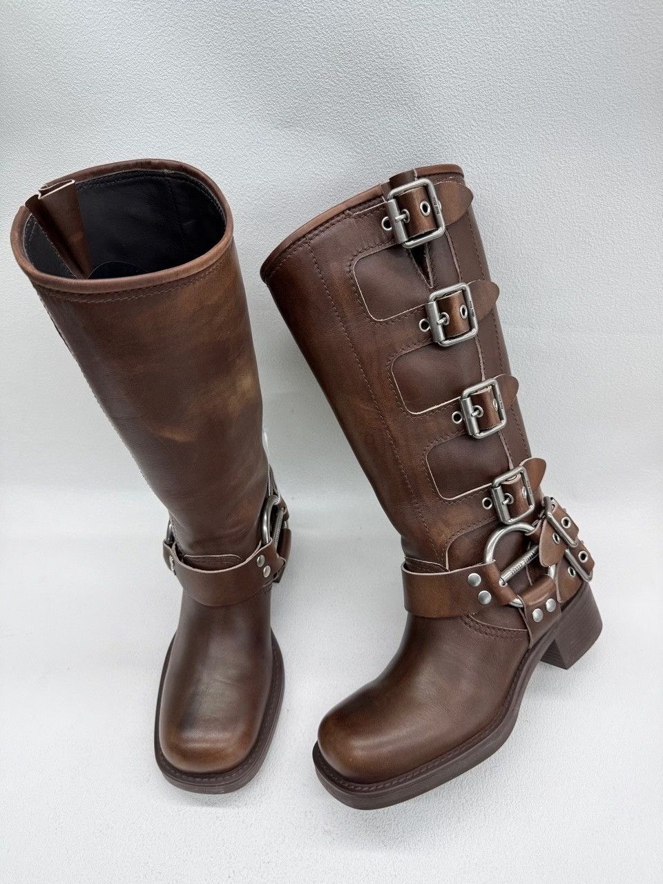 Miu Miu Miu Miu Retro Brown Boots us_6 Women Size US 6 / IT 36 - 1 Thumbnail