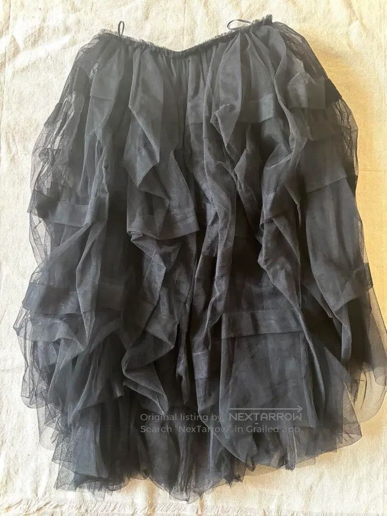 Comme des Garcons Comme Des Garcons size S Black Vintage Tulle Design Skirt Size 23" - 3 Thumbnail