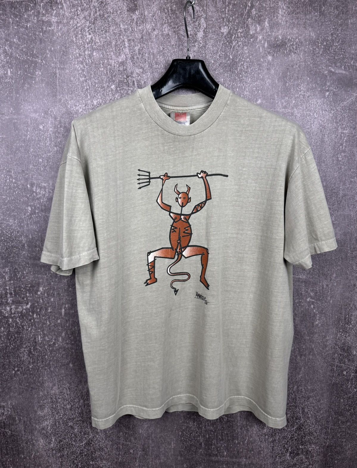 Other Vintage cesar manrique devil el Diablo art t shirt tee Size US XL / EU 56 / 4 - 2 Thumbnail