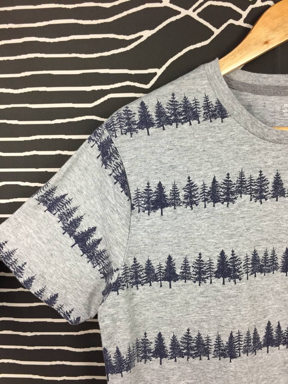Old Navy × Vintage Old Navy Fir Tree All Over Print Soft Wash Tee Size US M / EU 48-50 / 2 - 4 Thumbnail
