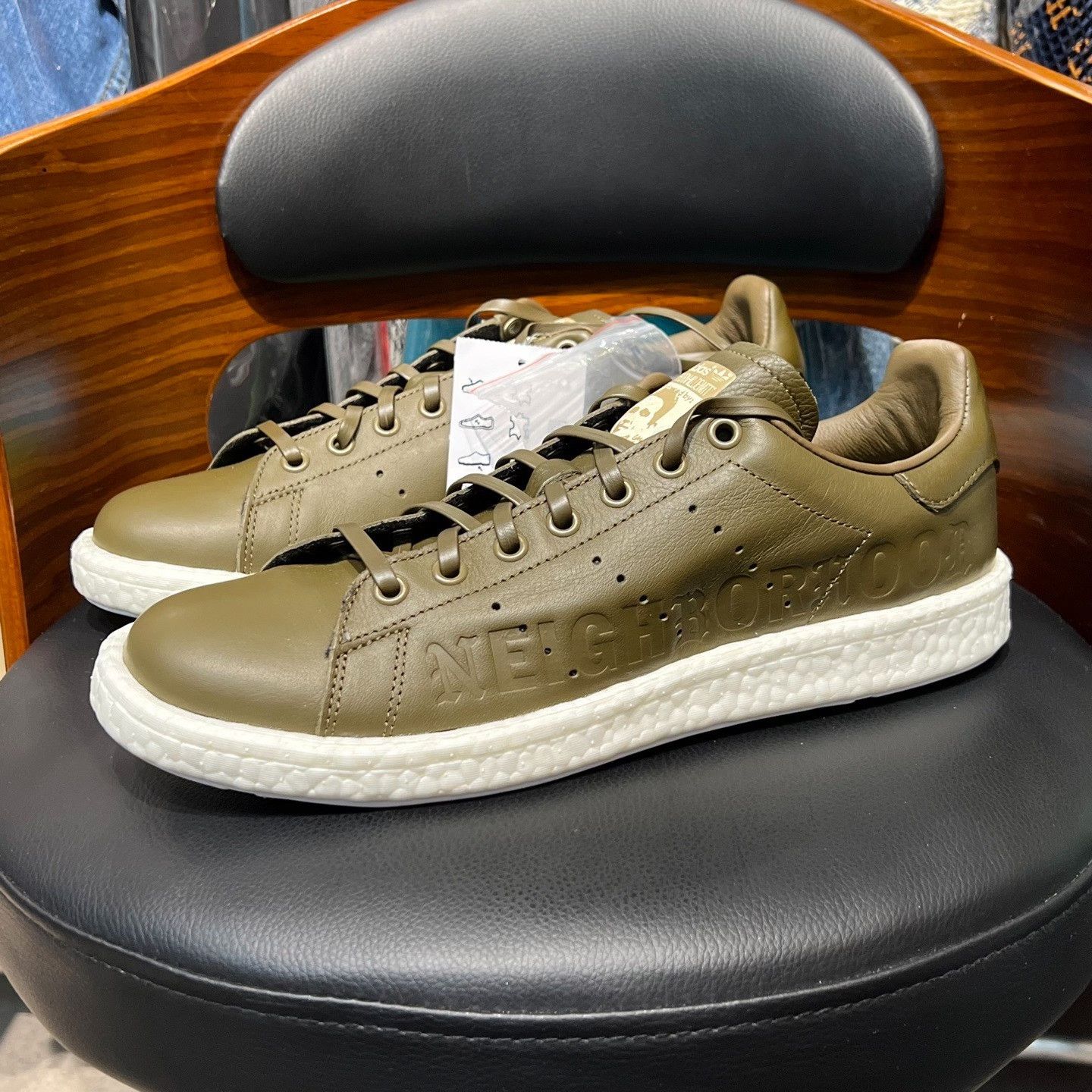 Neighborhood Neighborhood Collab Green Lowtop Sneakers 44.5 Men Size US 11 / EU 44 - 1 Thumbnail