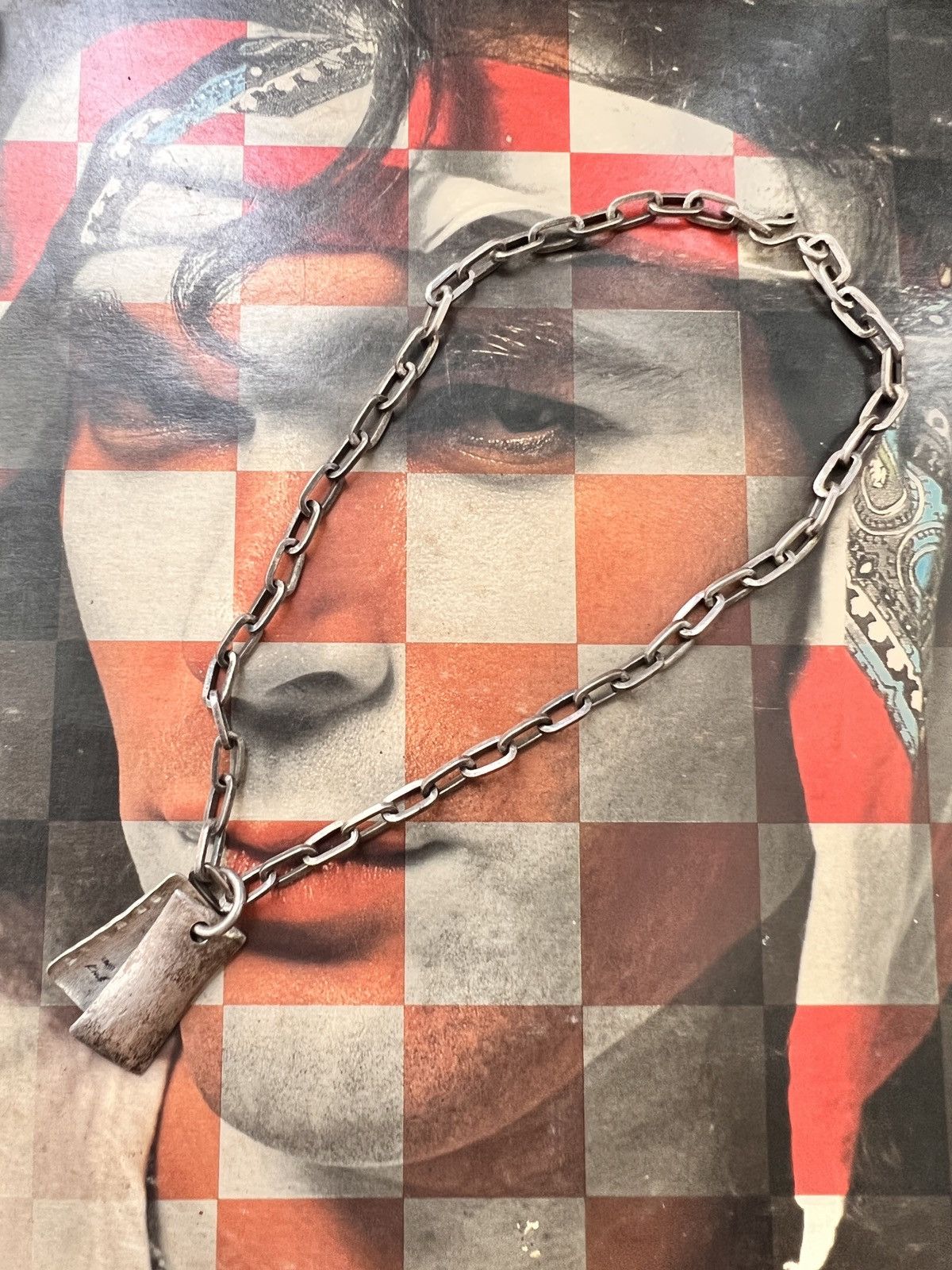 Japanese Brand Ken’s “So What” Brush Silver 925 Big Chain Necklace Size ONE SIZE - 2 Thumbnail