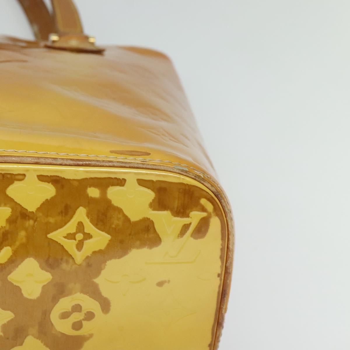 Louis Vuitton LOUIS VUITTON Monogram Vernis Houston Hand Bag Beige M91004 Size ONE SIZE - 9 Thumbnail