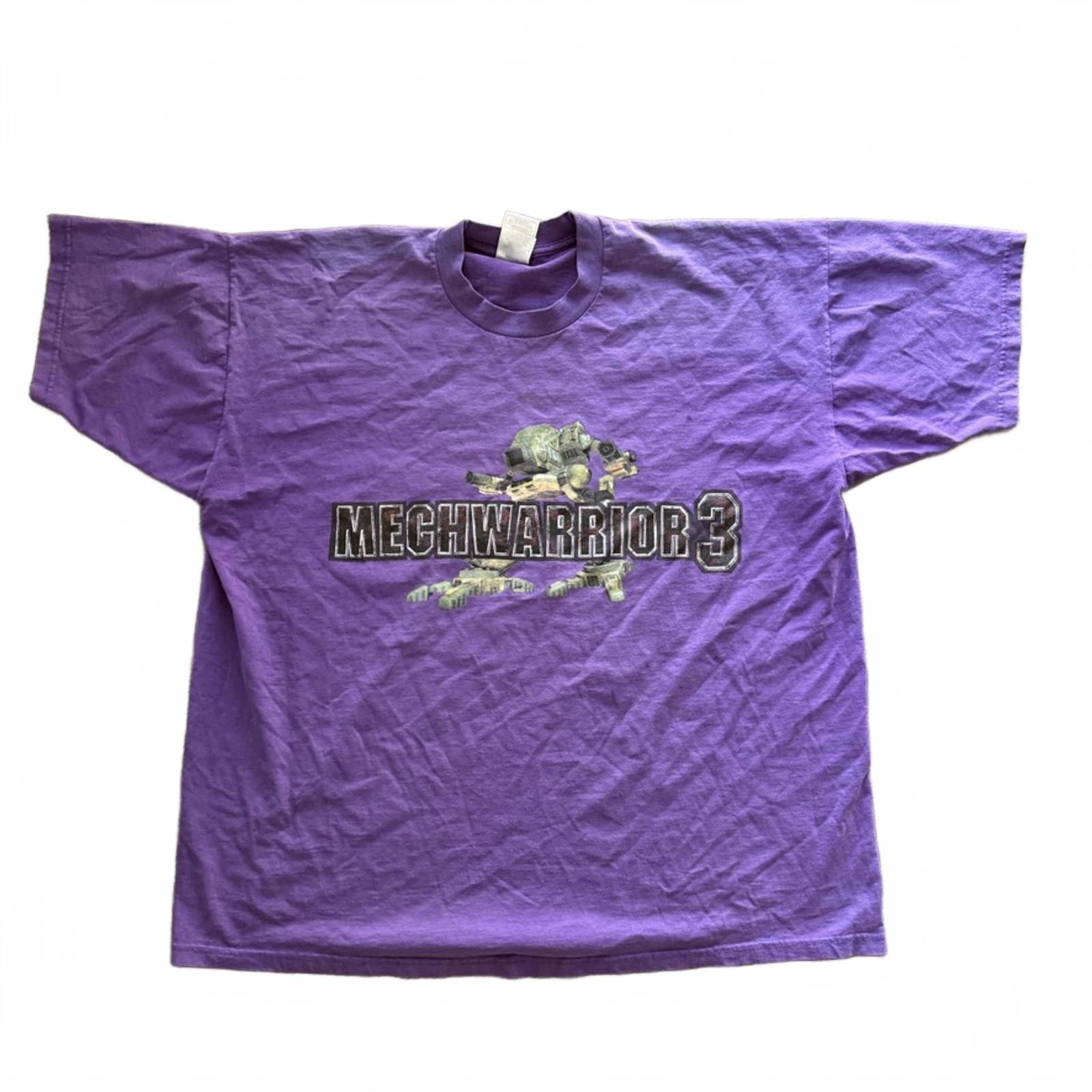 Fruit Of The Loom Vtg 1999 Mechwarrior 3 Purple Promo T Shirt Mens XXL Size US XXL / EU 58 / 5 - 1 Thumbnail