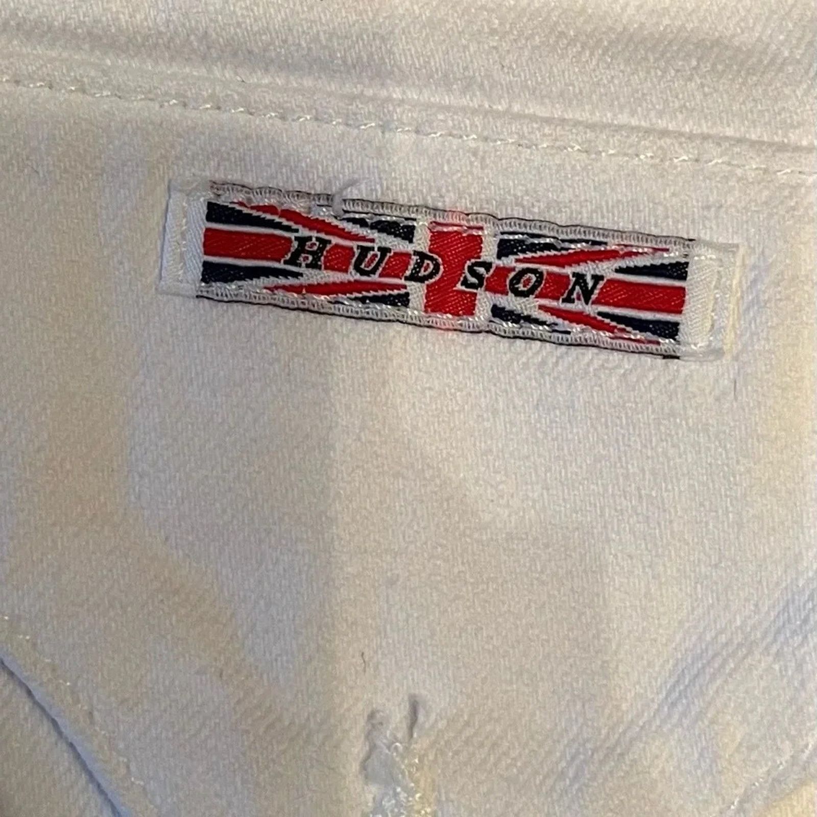 Hudson Hudson Bacara Crop Straight Cuffed jeans, white, size 29. Size 29" - 4 Thumbnail