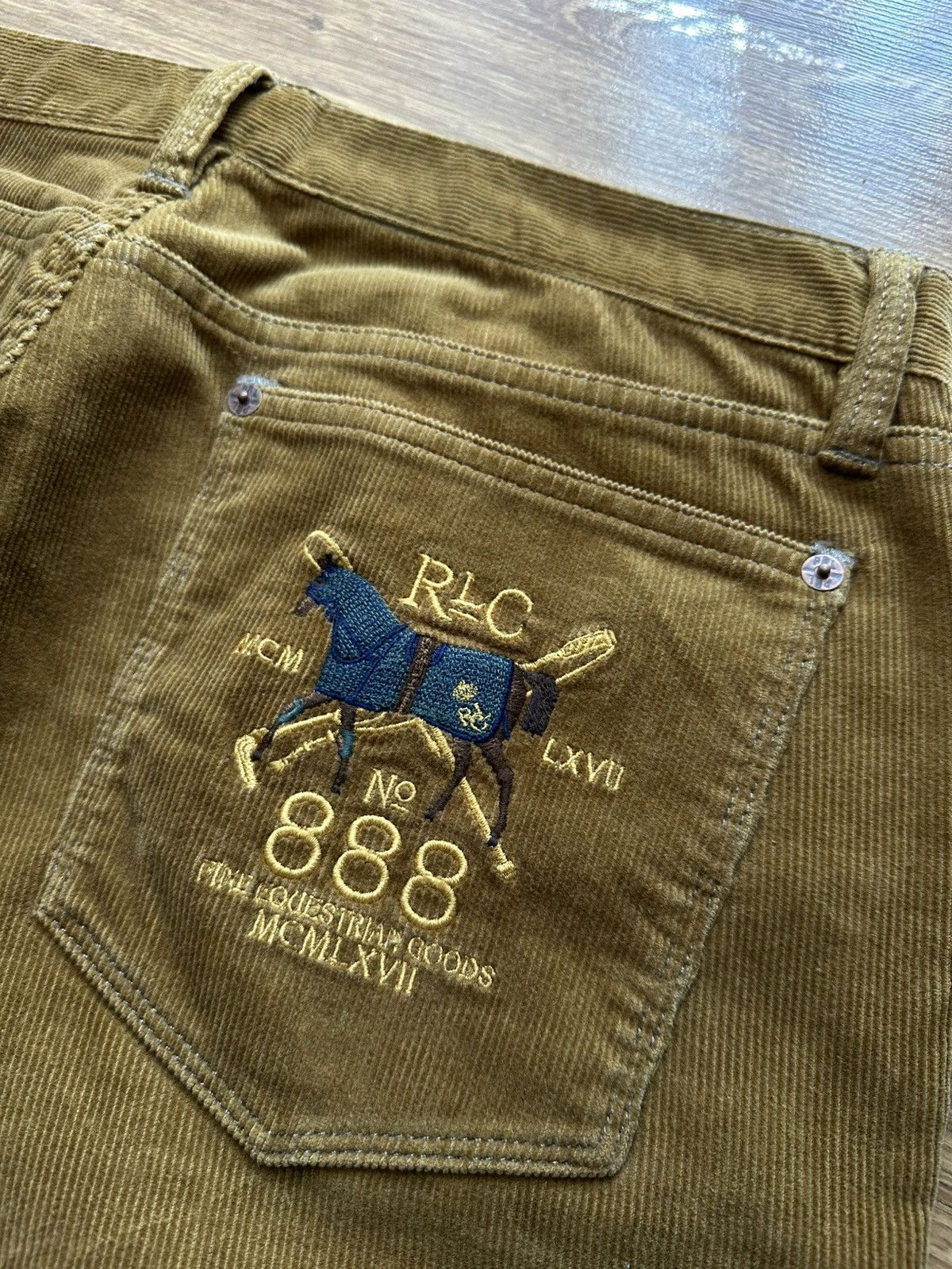 Polo Ralph Lauren × Vintage Vintage Polo Ralph Lauren velvet straight pants madison 888 Size US 31 - 4 Thumbnail