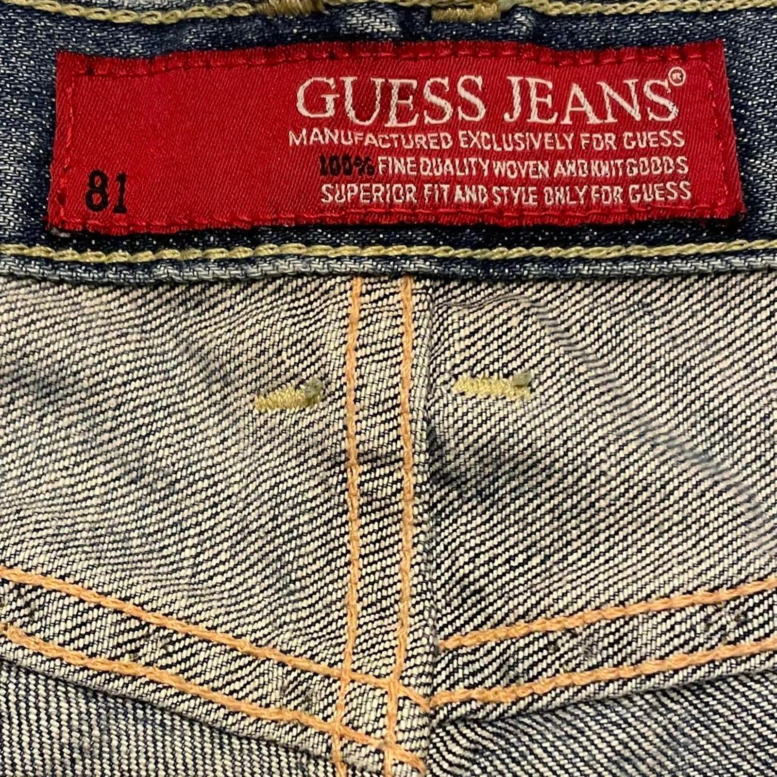Guess RARE VTG Y2K Guess Patchwork denim flare cargo pants Size 30 Size 30" / US 8 / IT 44 - 8 Thumbnail
