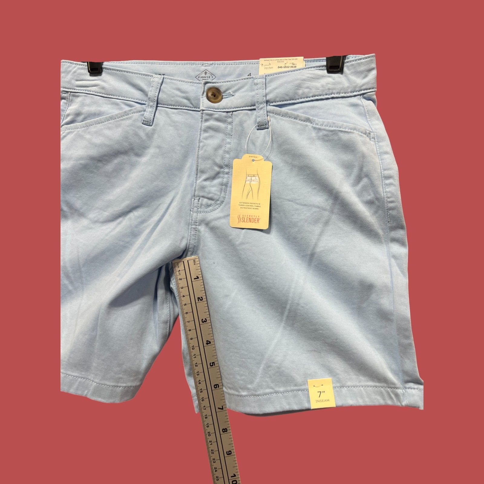 Other St. John's Bay - Women's Mid-Rise Secretly Slender 7" Chino Size 27" / US 4 / IT 40 - 8 Thumbnail