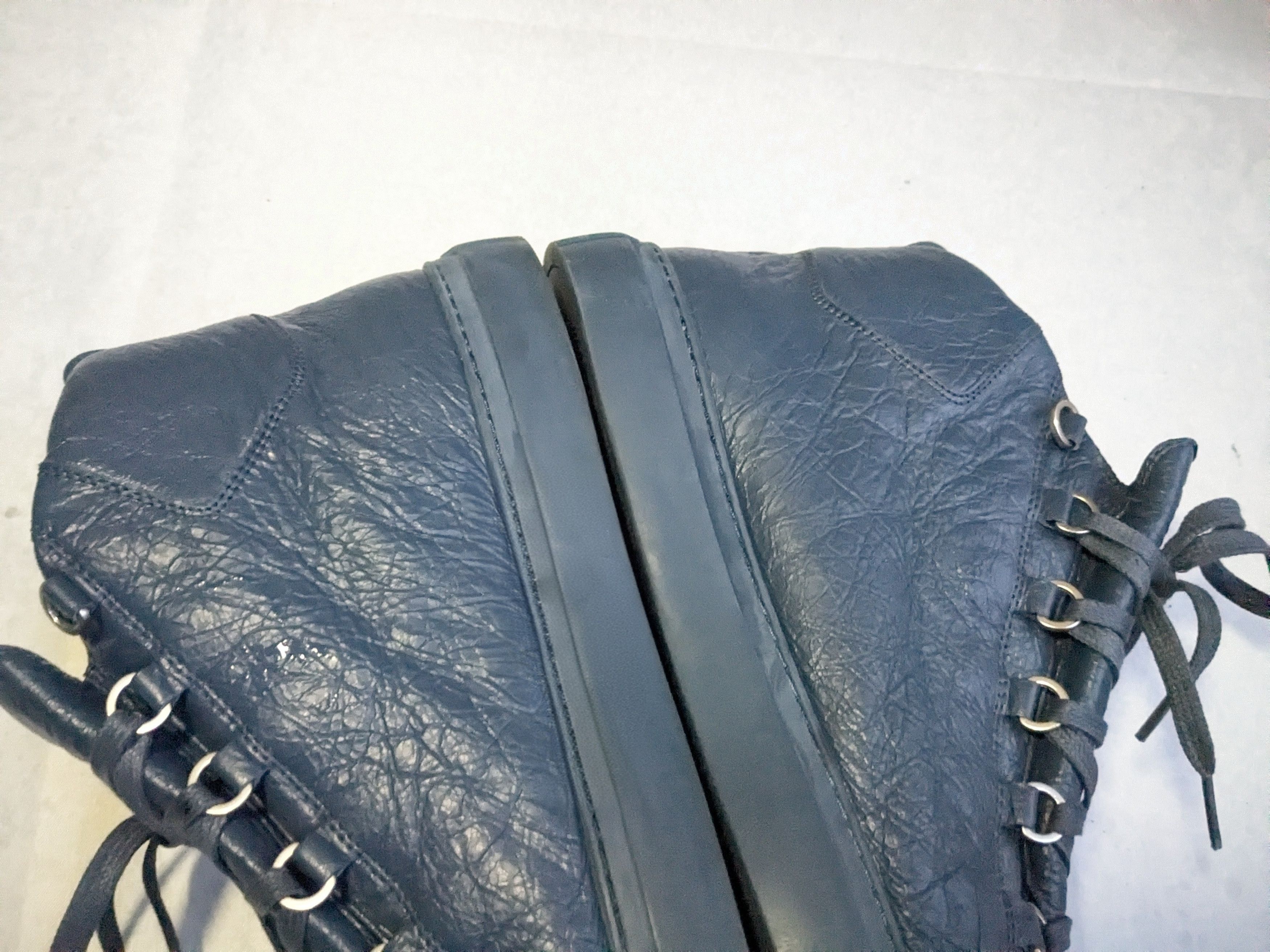 Balenciaga Balenciaga Arena Sneakers Blue 13 High Tops Leather Size US 13 / EU 46 - 5 Thumbnail