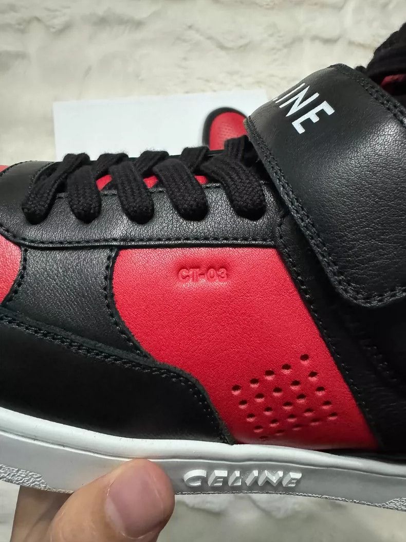 Celine Celine Black and red sports shoes Size US 9 / EU 42 - 8 Thumbnail