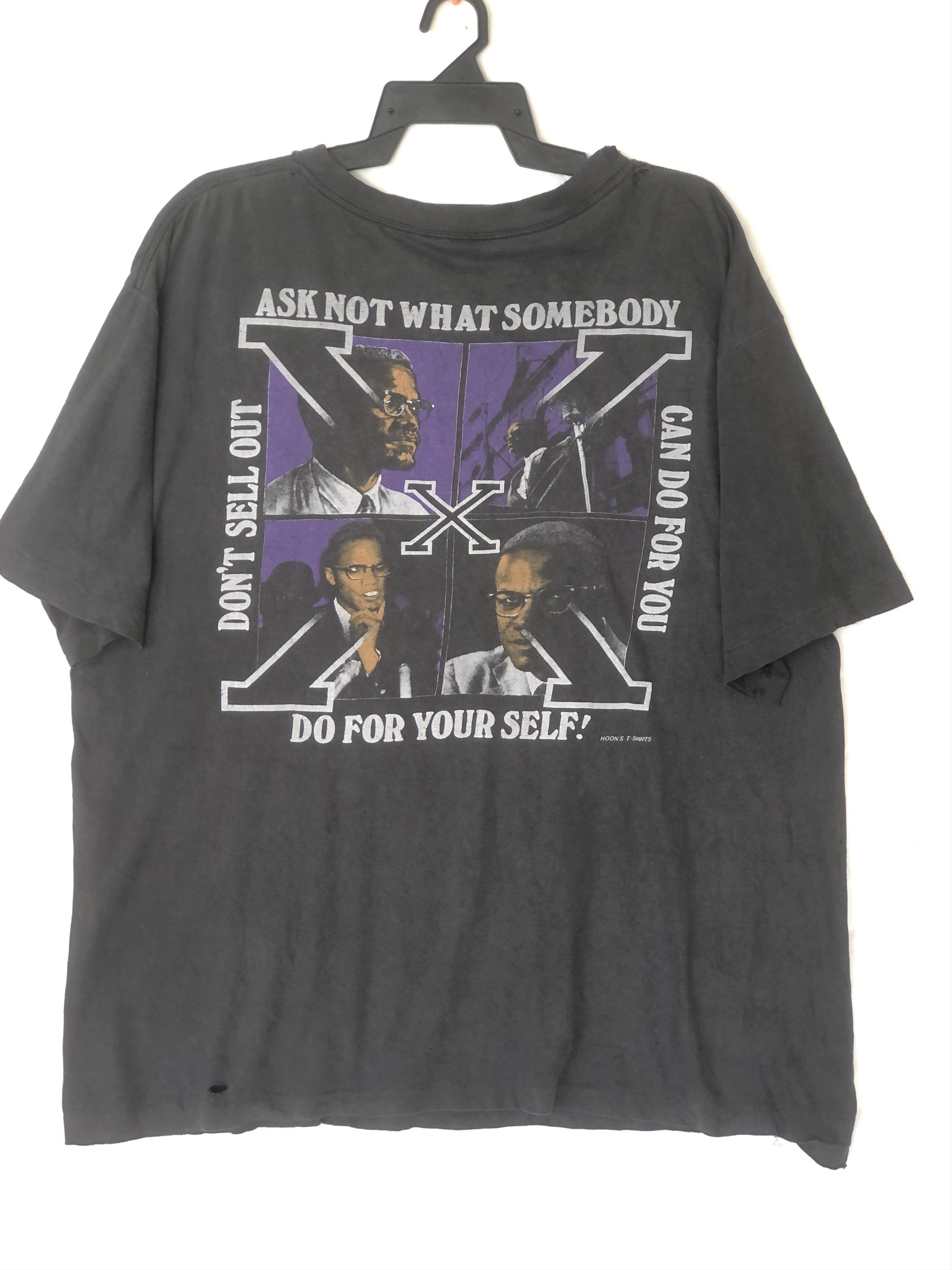 Vintage Thrashed vintage 90s MALCOM X Rare design Size US XL / EU 56 / 4 - 13 Thumbnail