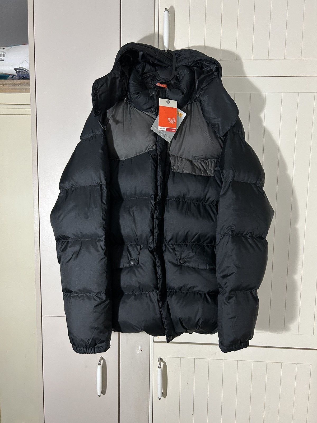 Image of Deadstock x Nike 00S Y2K Nike Puffer Dswt Jacket in Black, Men's (Size Large)