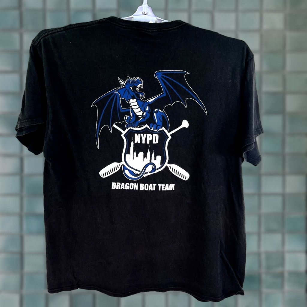 Vintage VINTAGE NYPD T-Shirt Men XL Black Graphic Print Nautical Marine Racing Outdoor Short Sleeve Cotton Size US XL / EU 56 / 4 - 1 Thumbnail