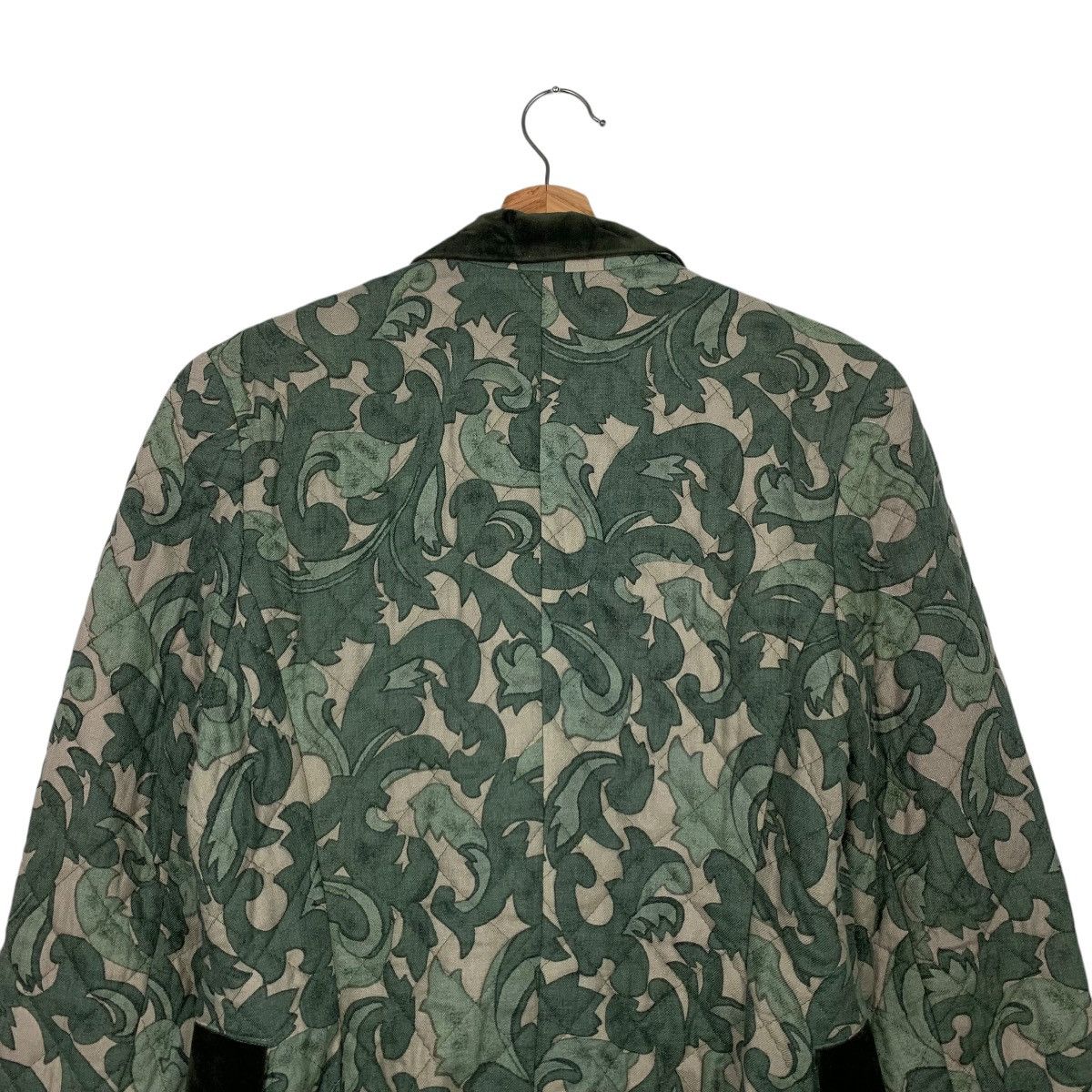 Japanese Brand Vintage PER SPOOK Paris Leaf Print Quilted Jacket #2574-C116 Size S / US 4 / IT 40 - 8 Thumbnail